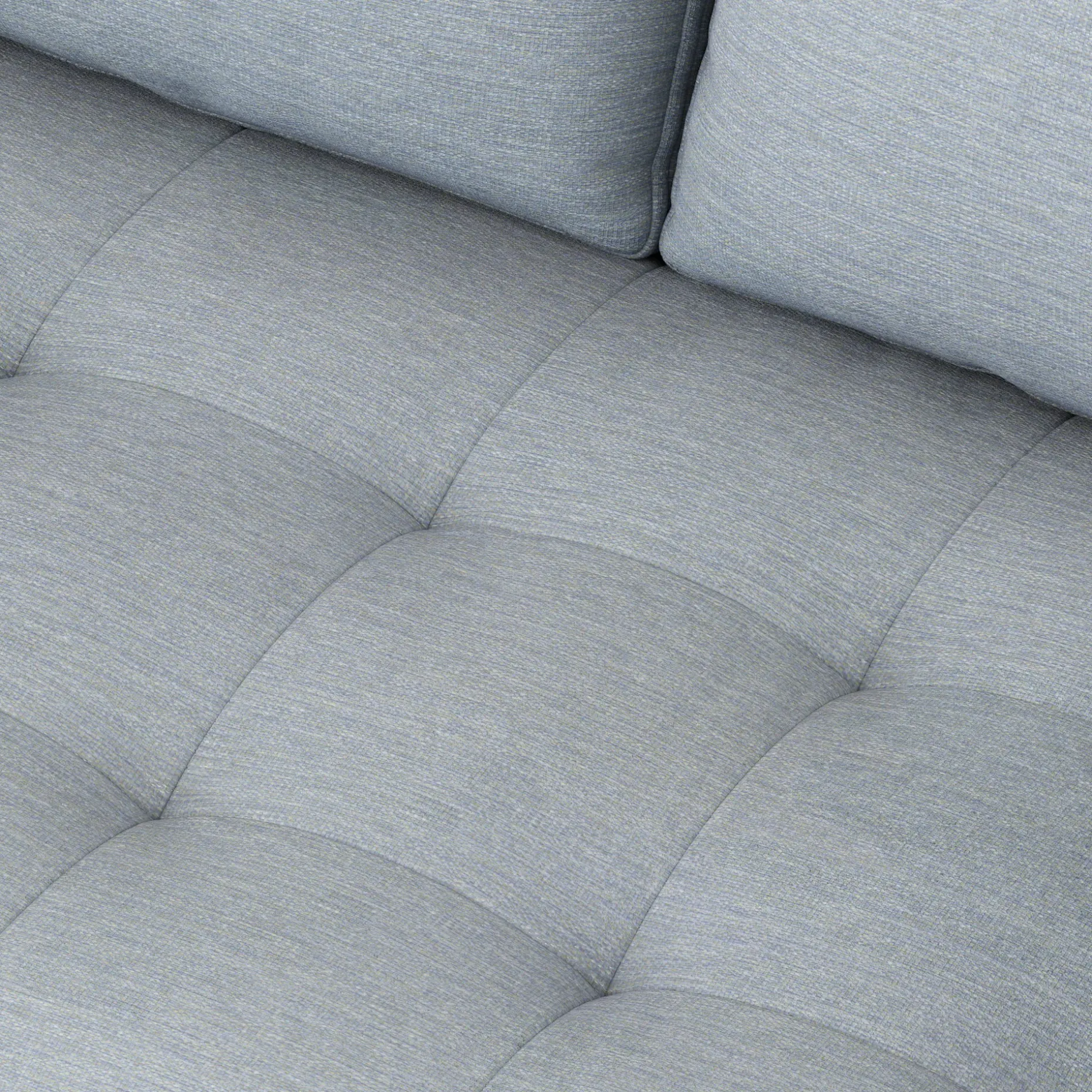 Sven 100" Tufted Left Sectional - Silver Light Blue