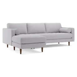Sven 100" Tufted Left Sectional - Silver Ivory