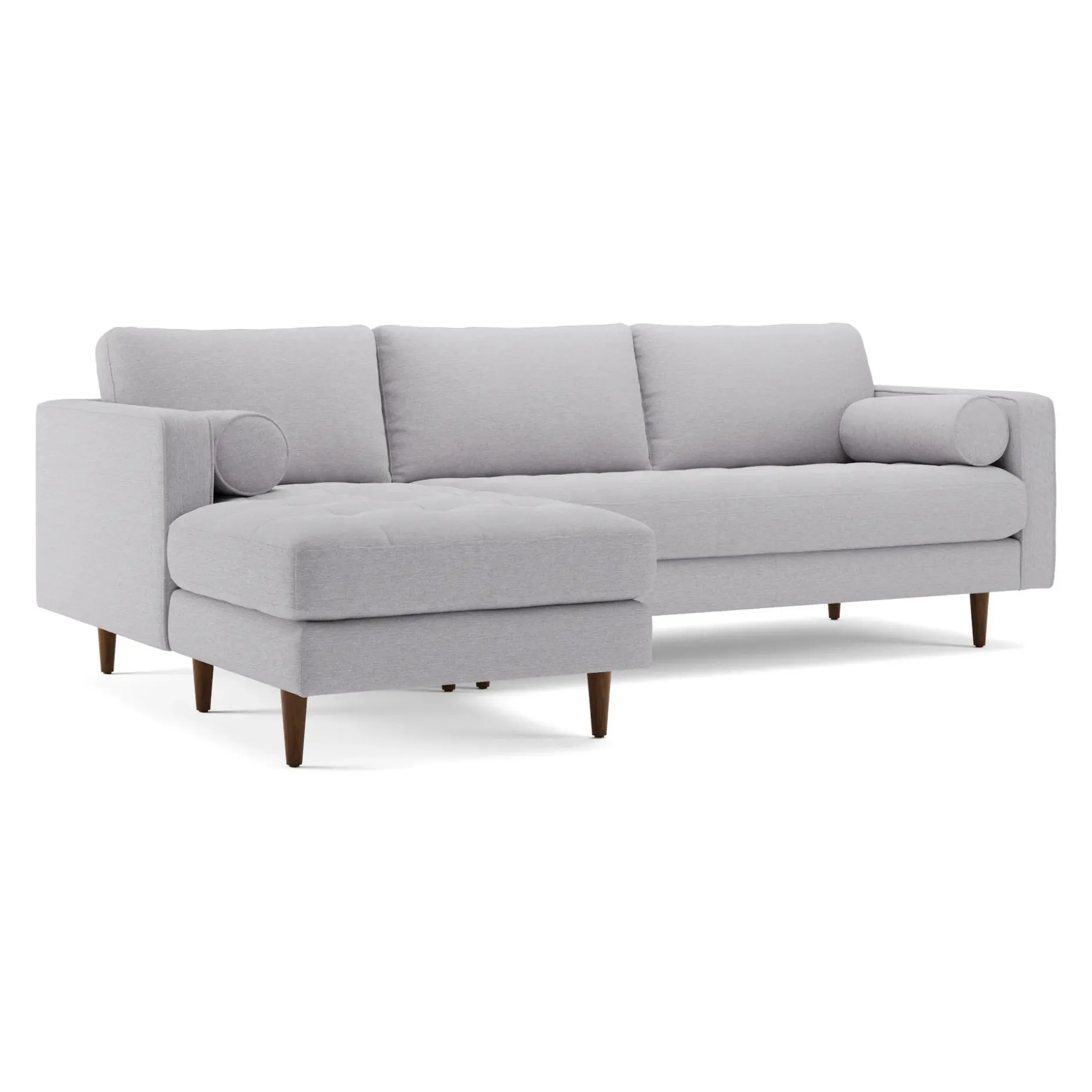 Sven 100" Tufted Left Sectional - Silver Ivory