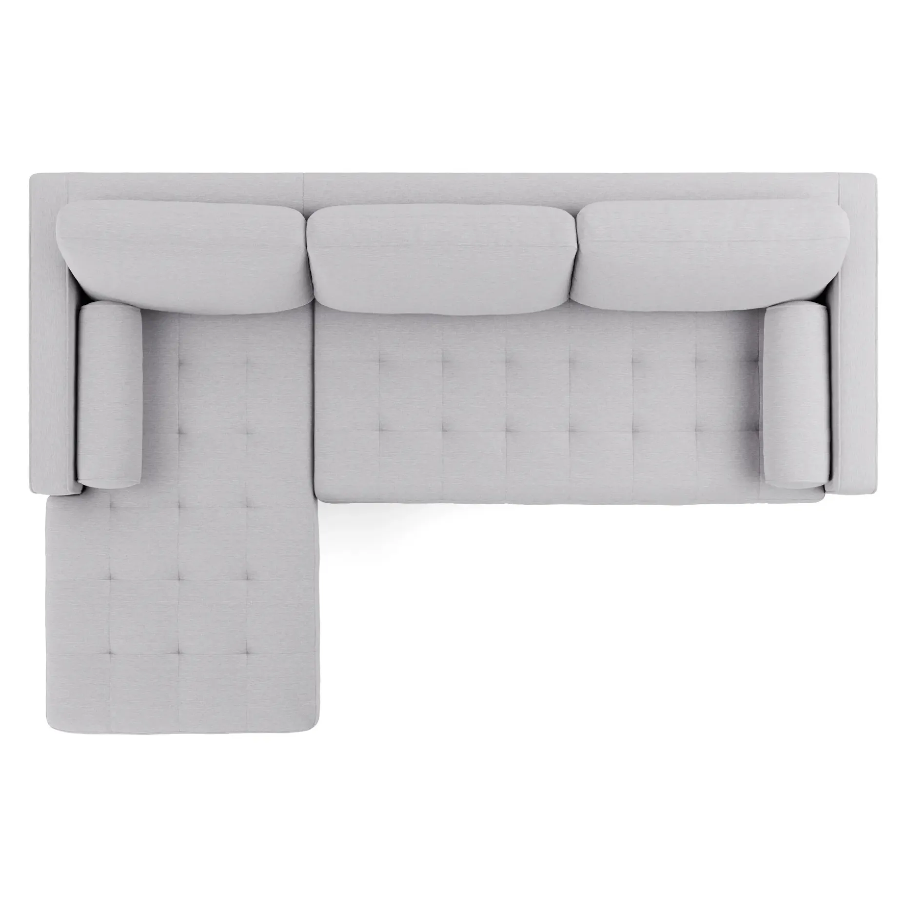 Sven 100" Tufted Left Sectional - Silver Ivory