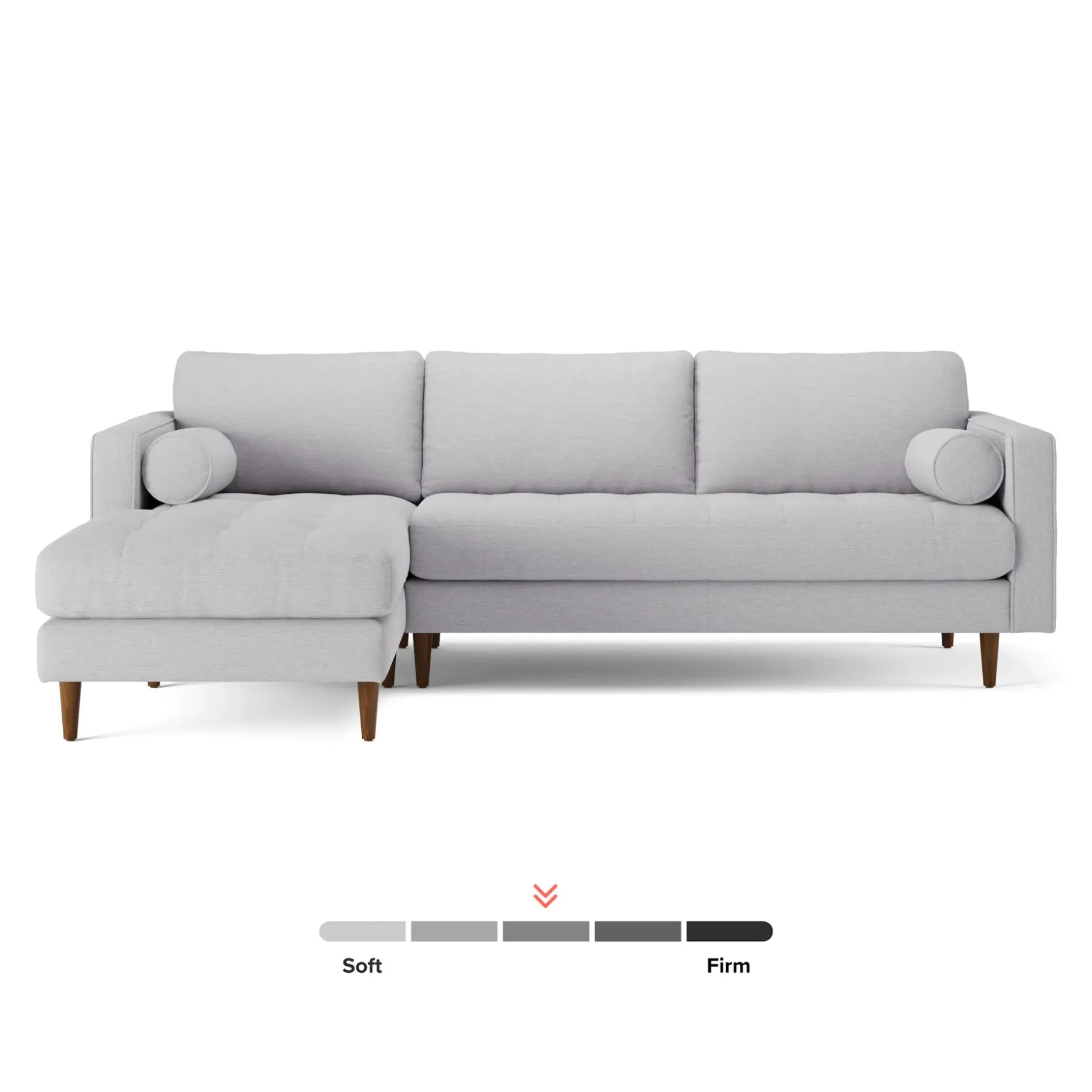 Sven 100" Tufted Left Sectional - Silver Ivory