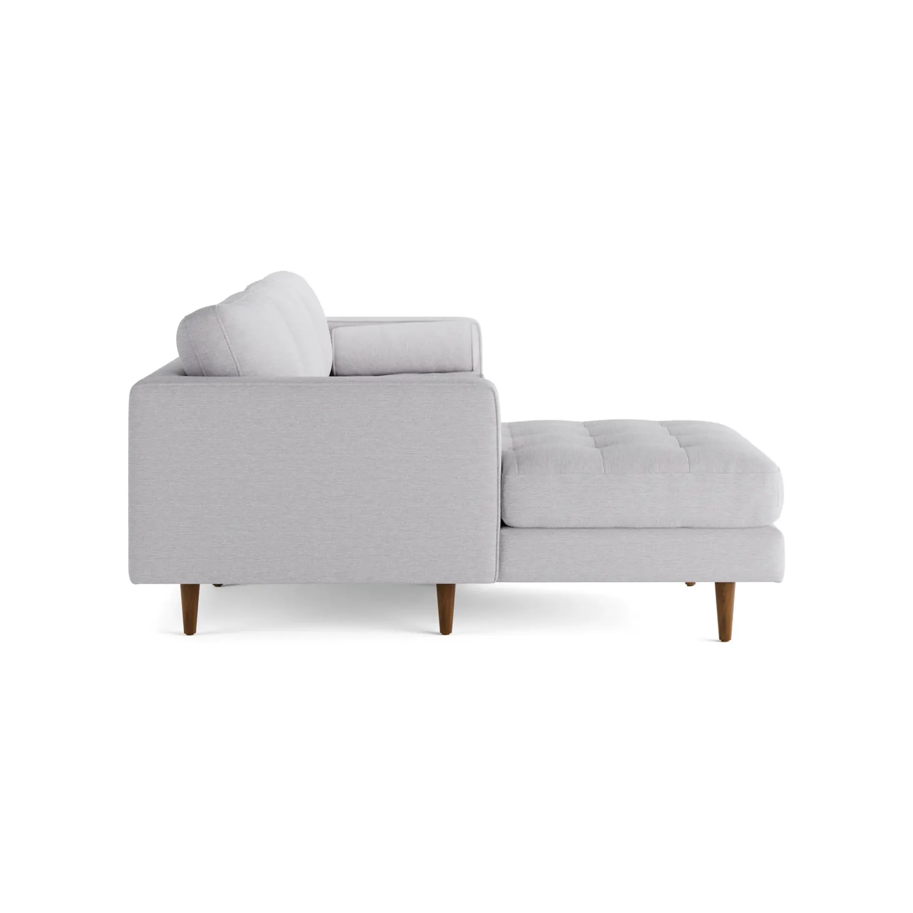 Sven 100" Tufted Left Sectional - Silver Ivory