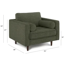 Sven 42" Tufted Lounge Chair - Fir Green