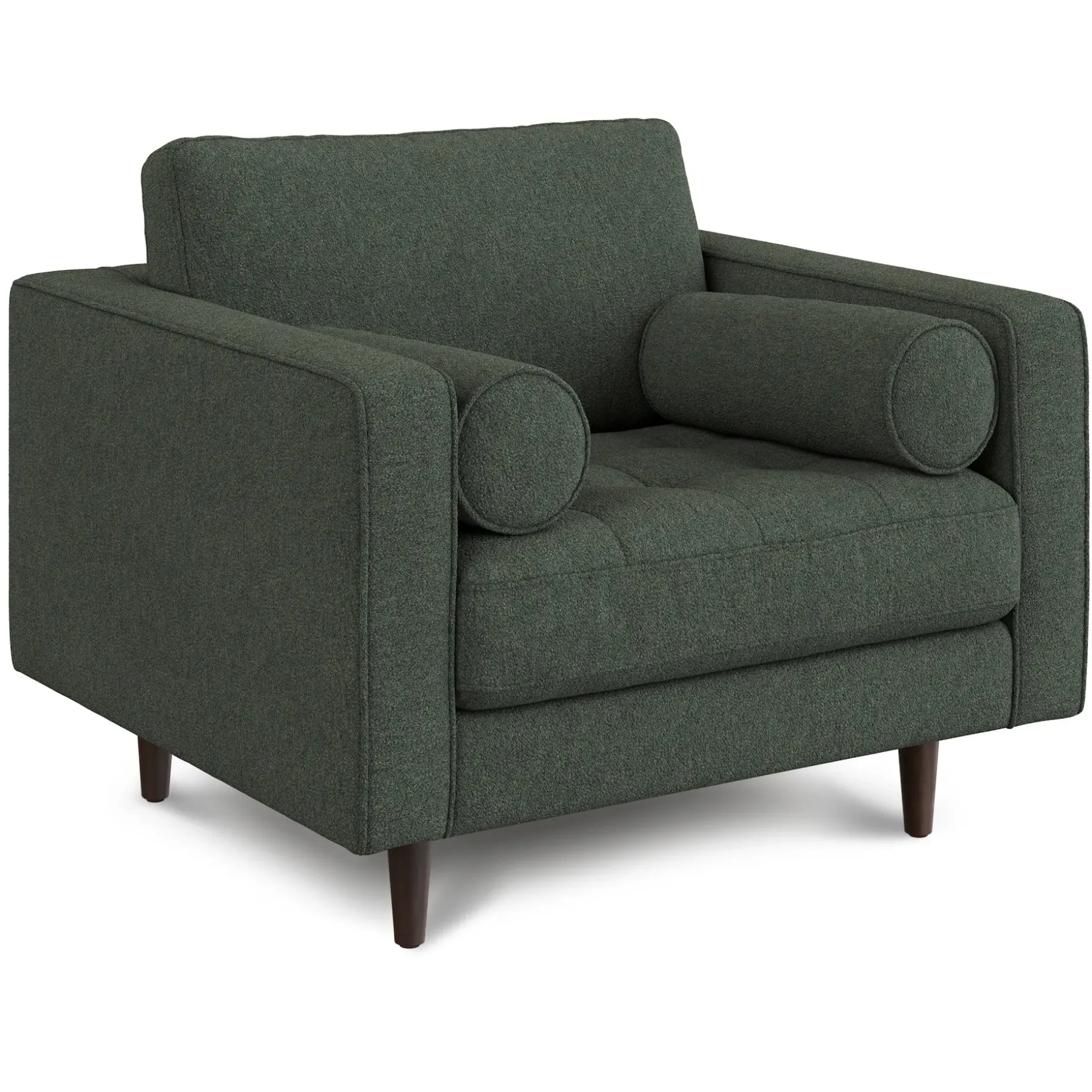 Sven 42" Tufted Lounge Chair - Green Wool Bouclé