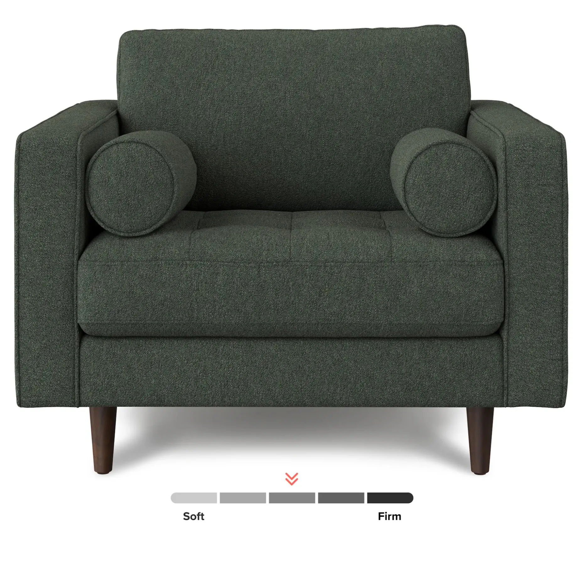 Sven 42" Tufted Lounge Chair - Green Wool Bouclé