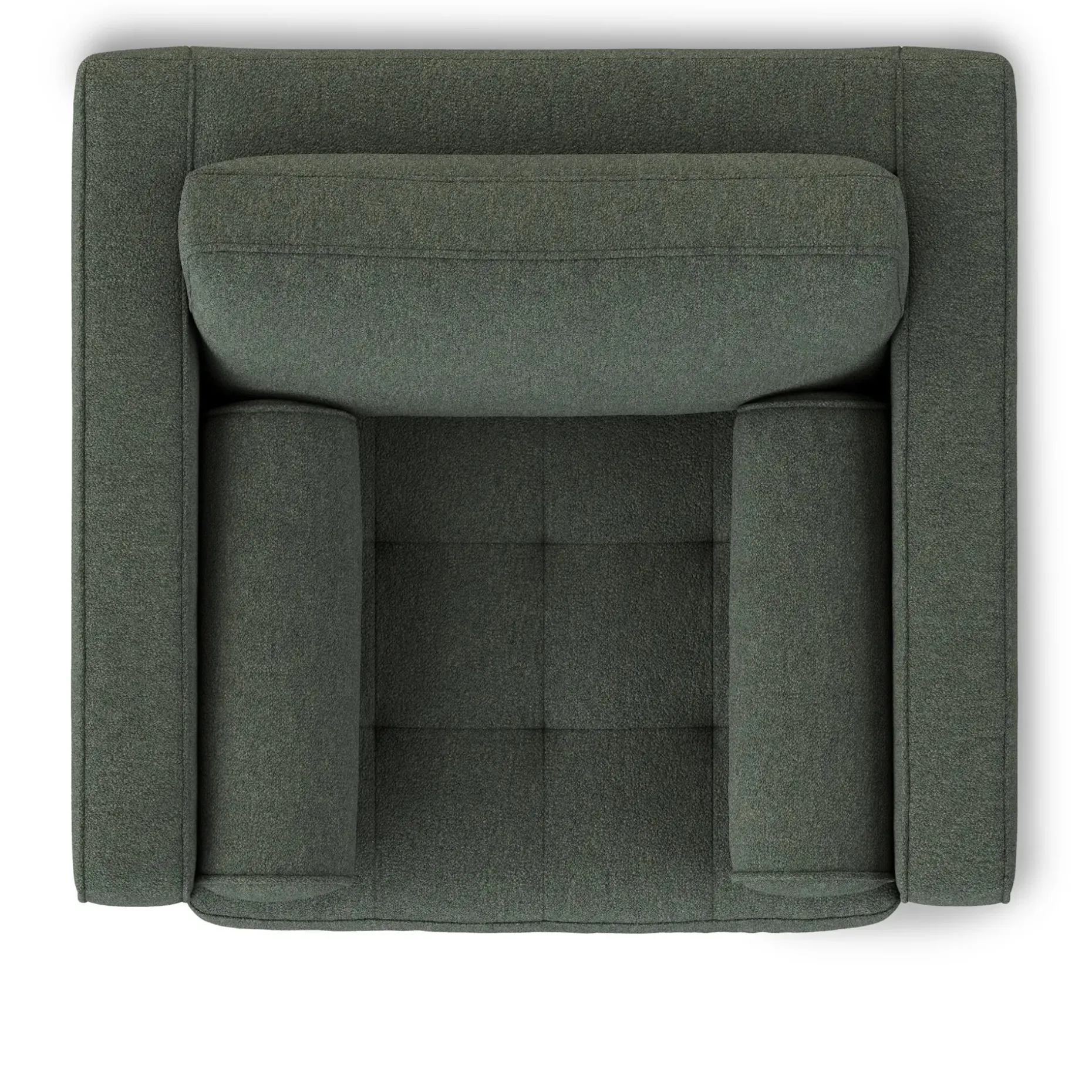 Sven 42" Tufted Lounge Chair - Green Wool Bouclé