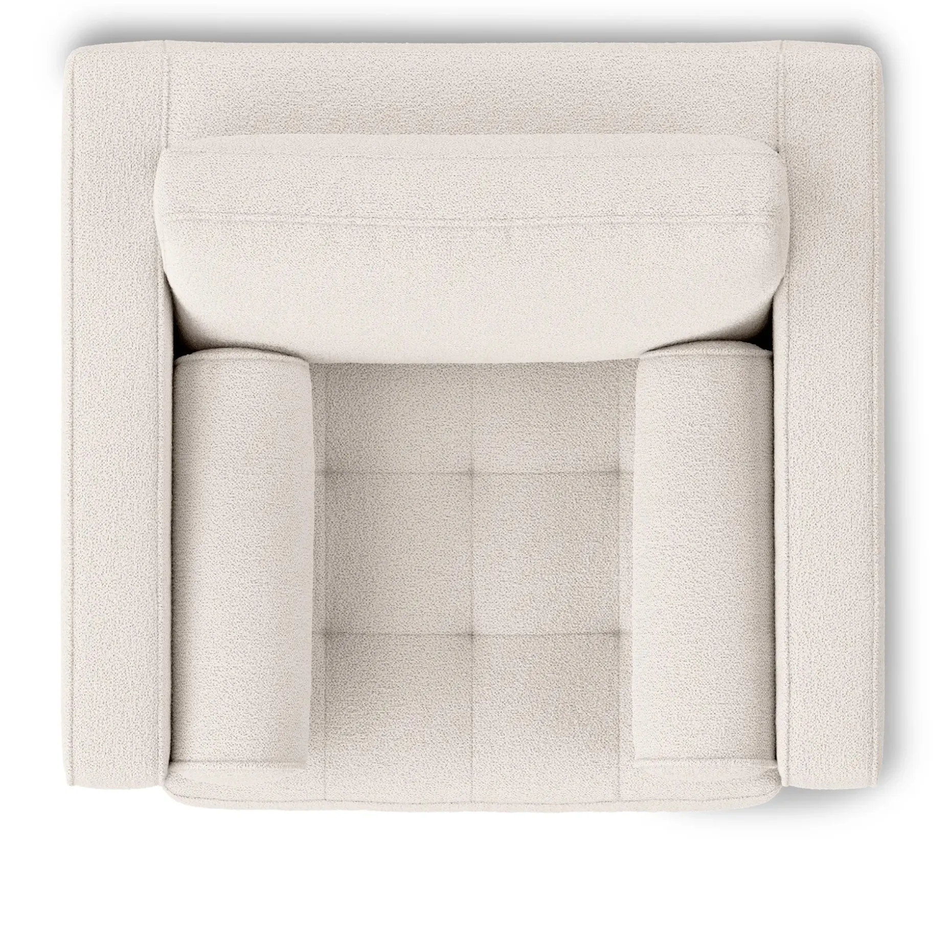 Sven 42" Tufted Lounge Chair - Ivory Wool Bouclé