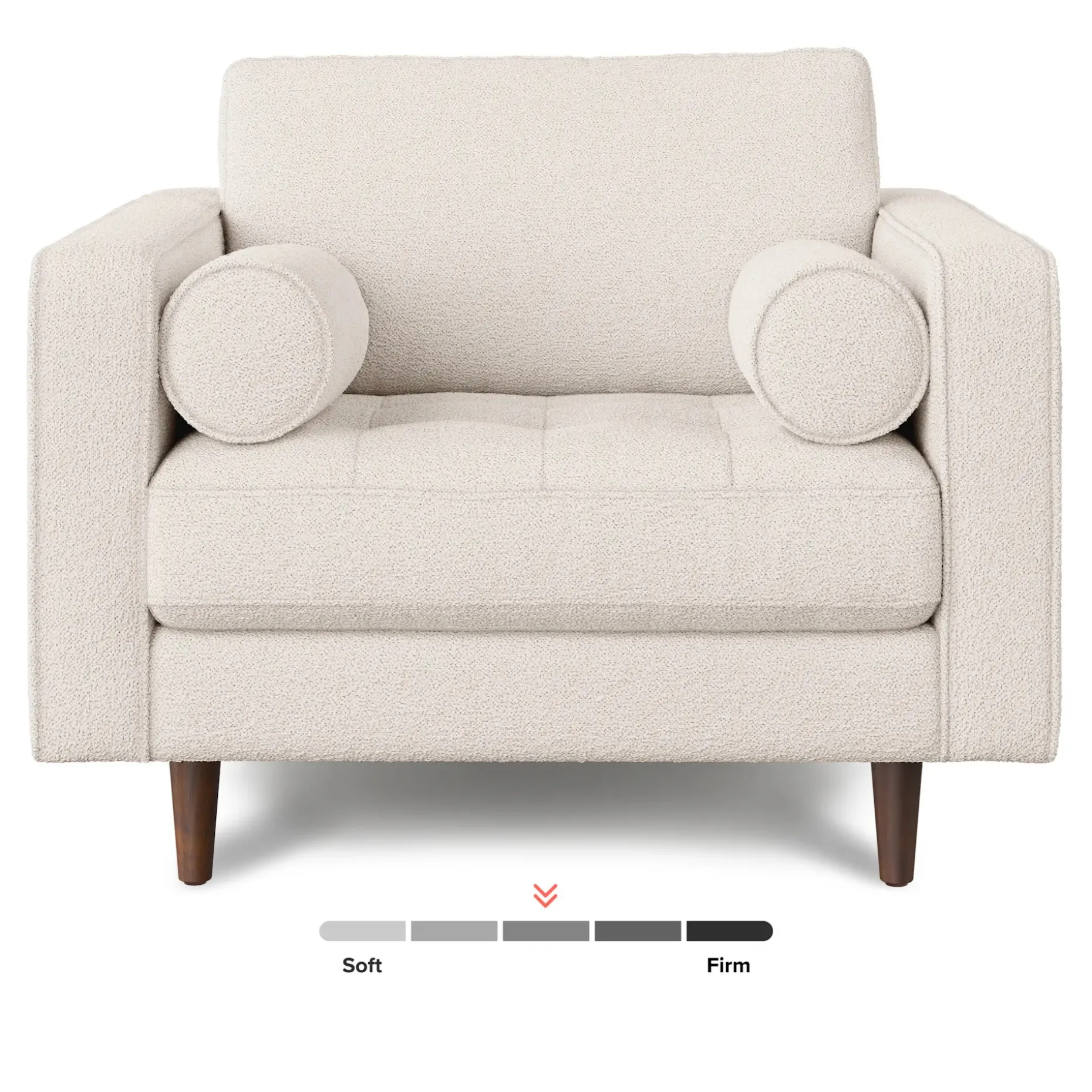 Sven 42" Tufted Lounge Chair - Ivory Wool Bouclé