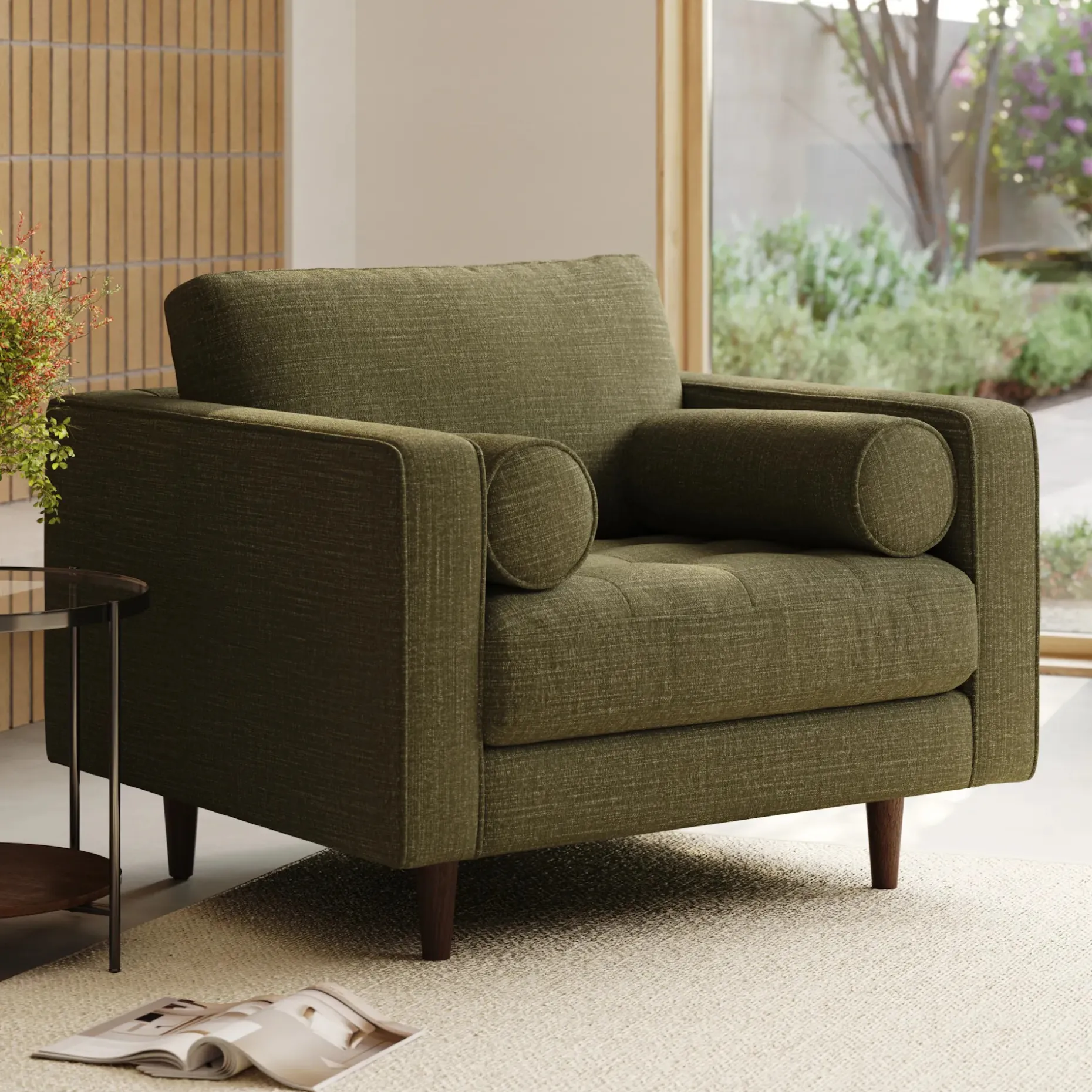 Sven 42" Tufted Lounge Chair - Napa Moss