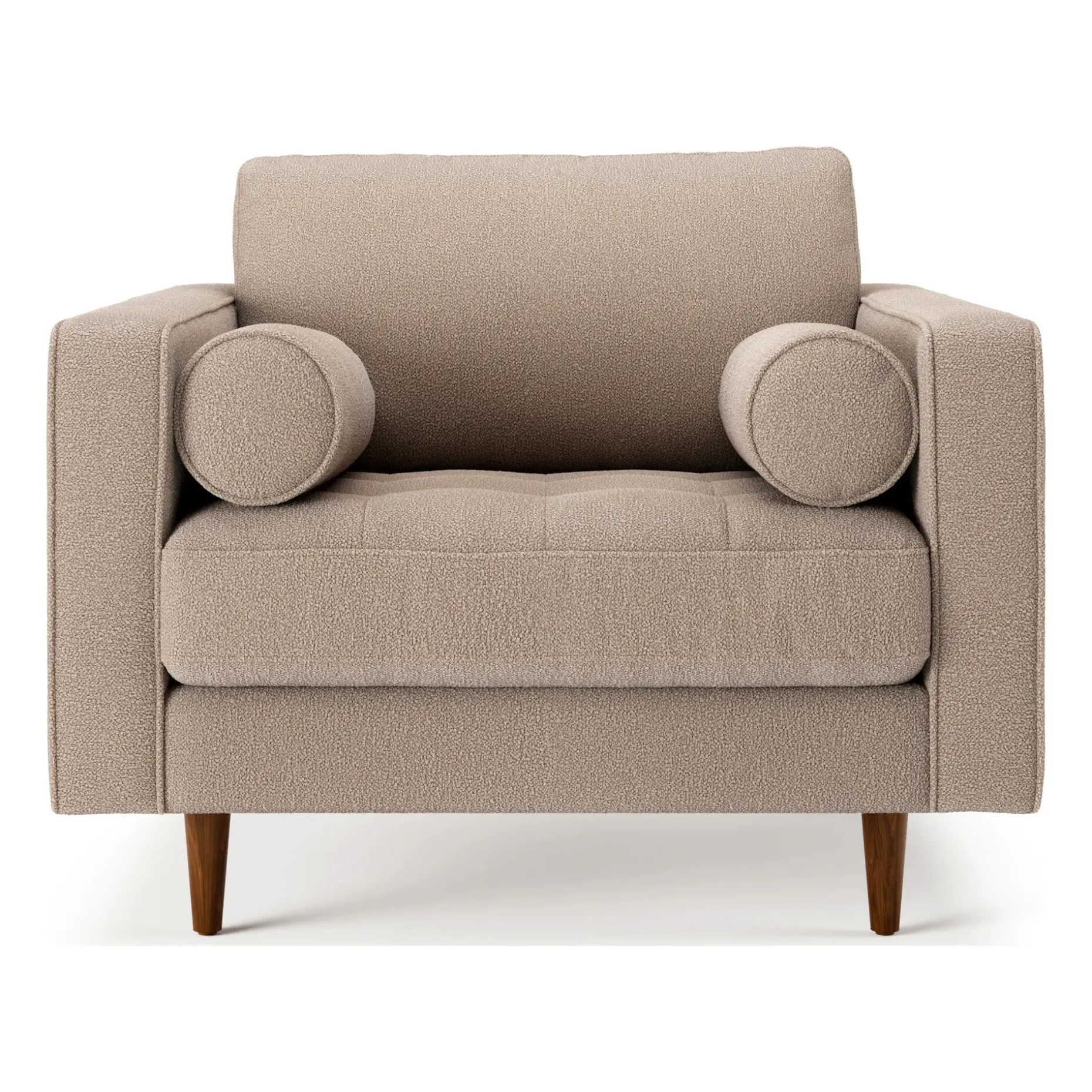 Sven 42" Tufted Lounge Chair - Sandstone Wool Bouclé