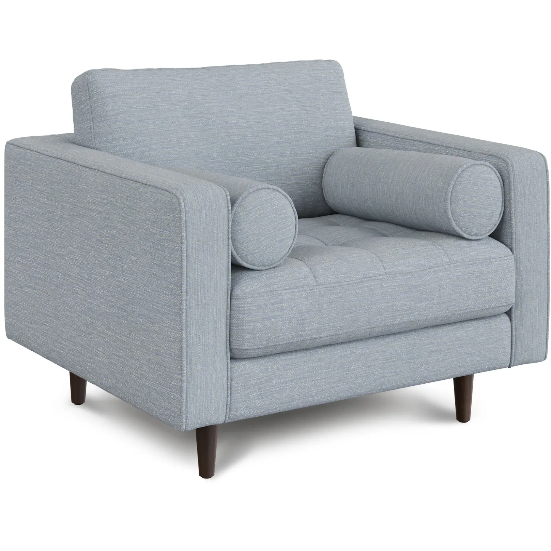 Sven 42" Tufted Lounge Chair - Silver Light Blue