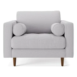 Sven 42" Tufted Lounge Chair - Silver Ivory