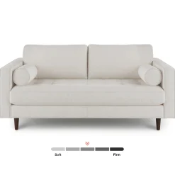 Sven 72" Tufted Loveseat - Biscuit Cream