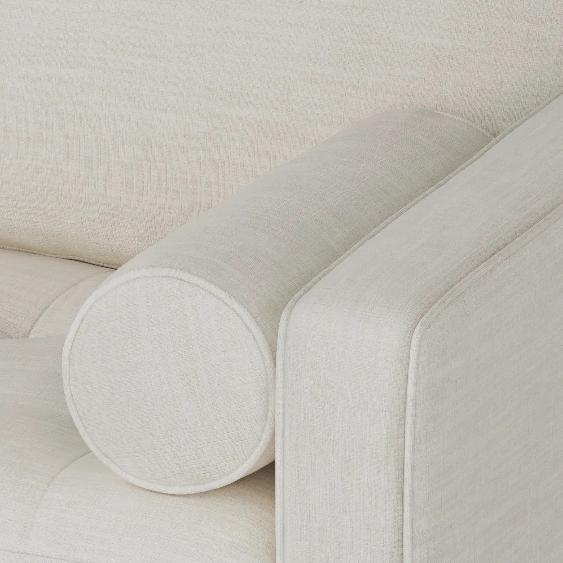 Sven 72" Tufted Loveseat - Biscuit Cream