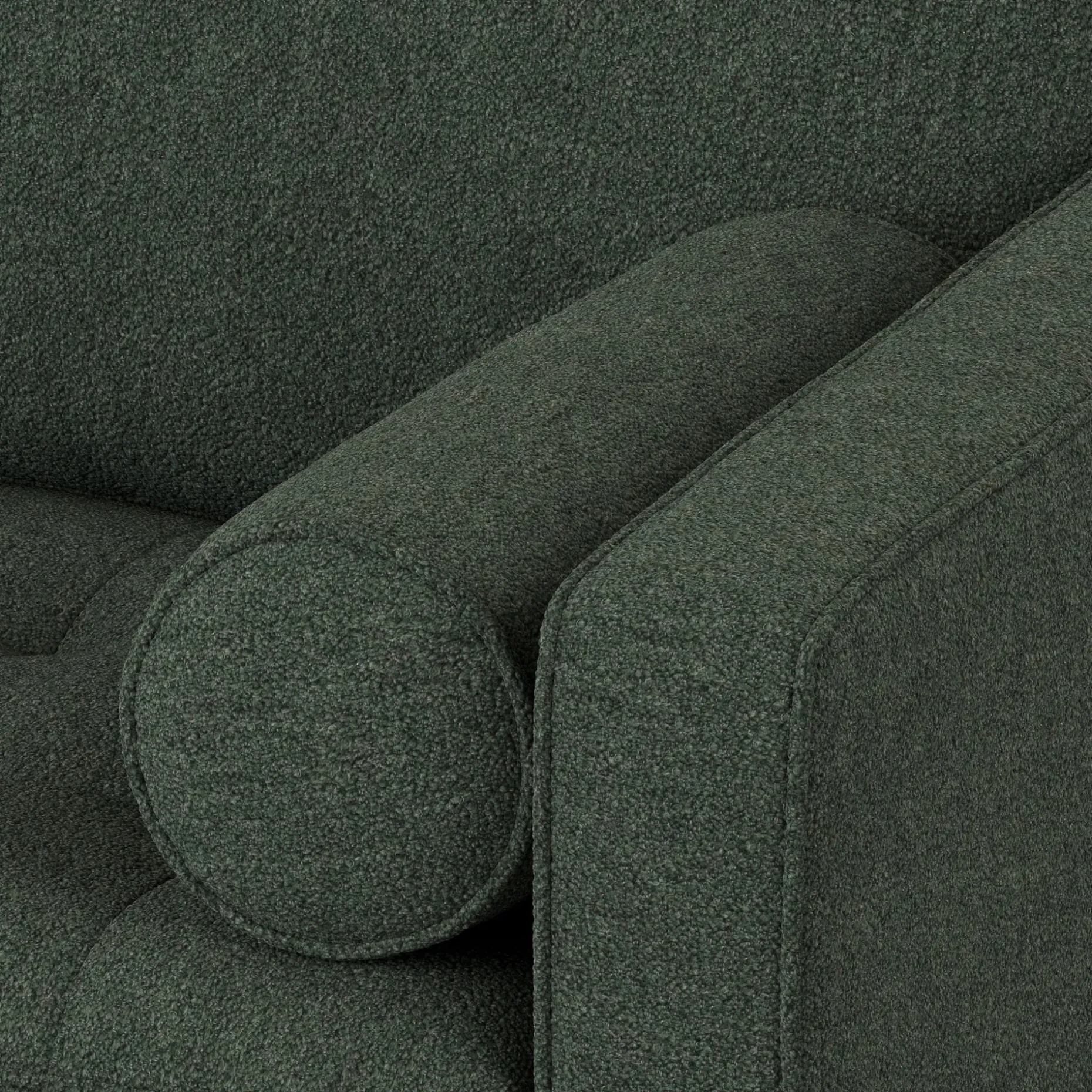 Sven 72" Tufted Loveseat - Green Wool Bouclé