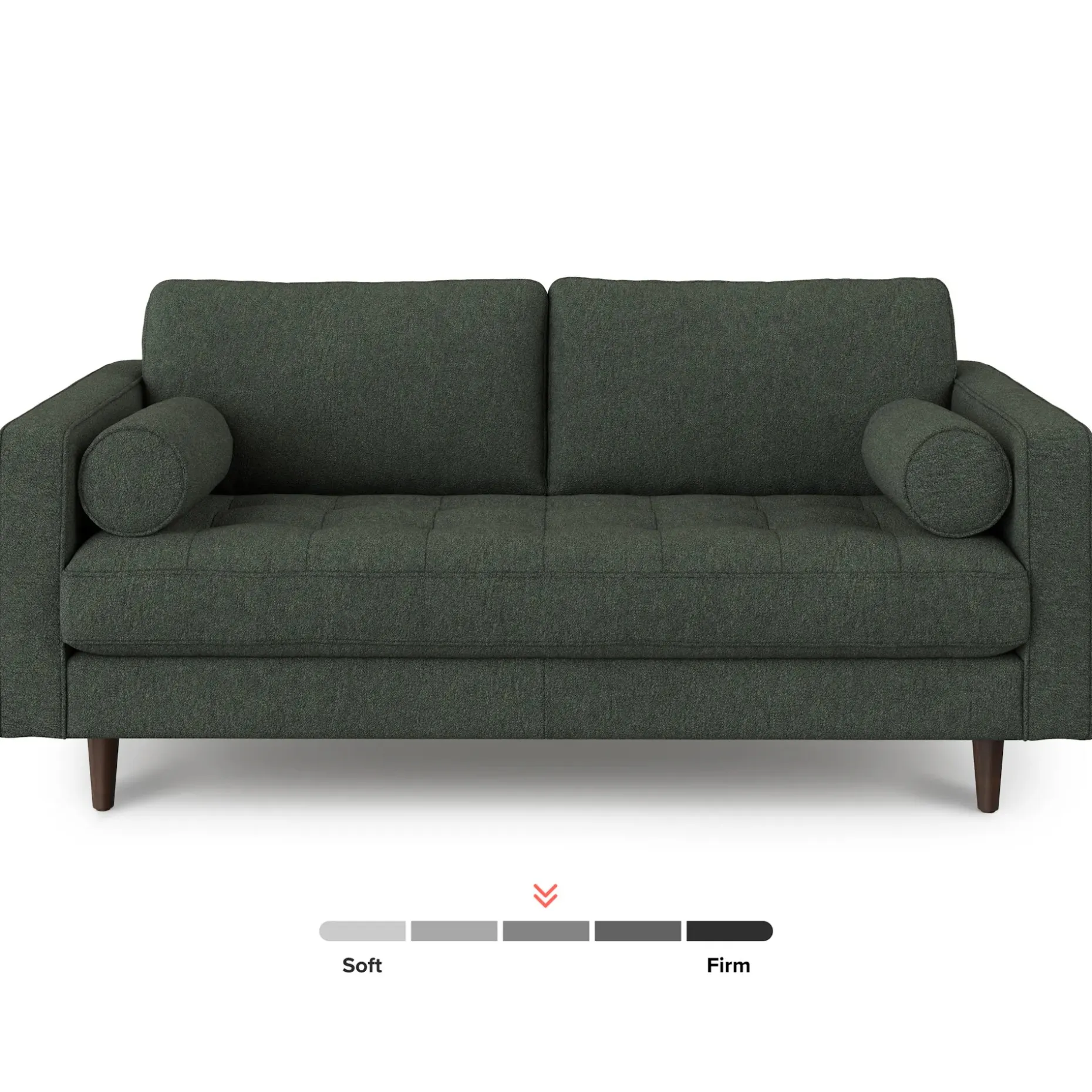 Sven 72" Tufted Loveseat - Green Wool Bouclé