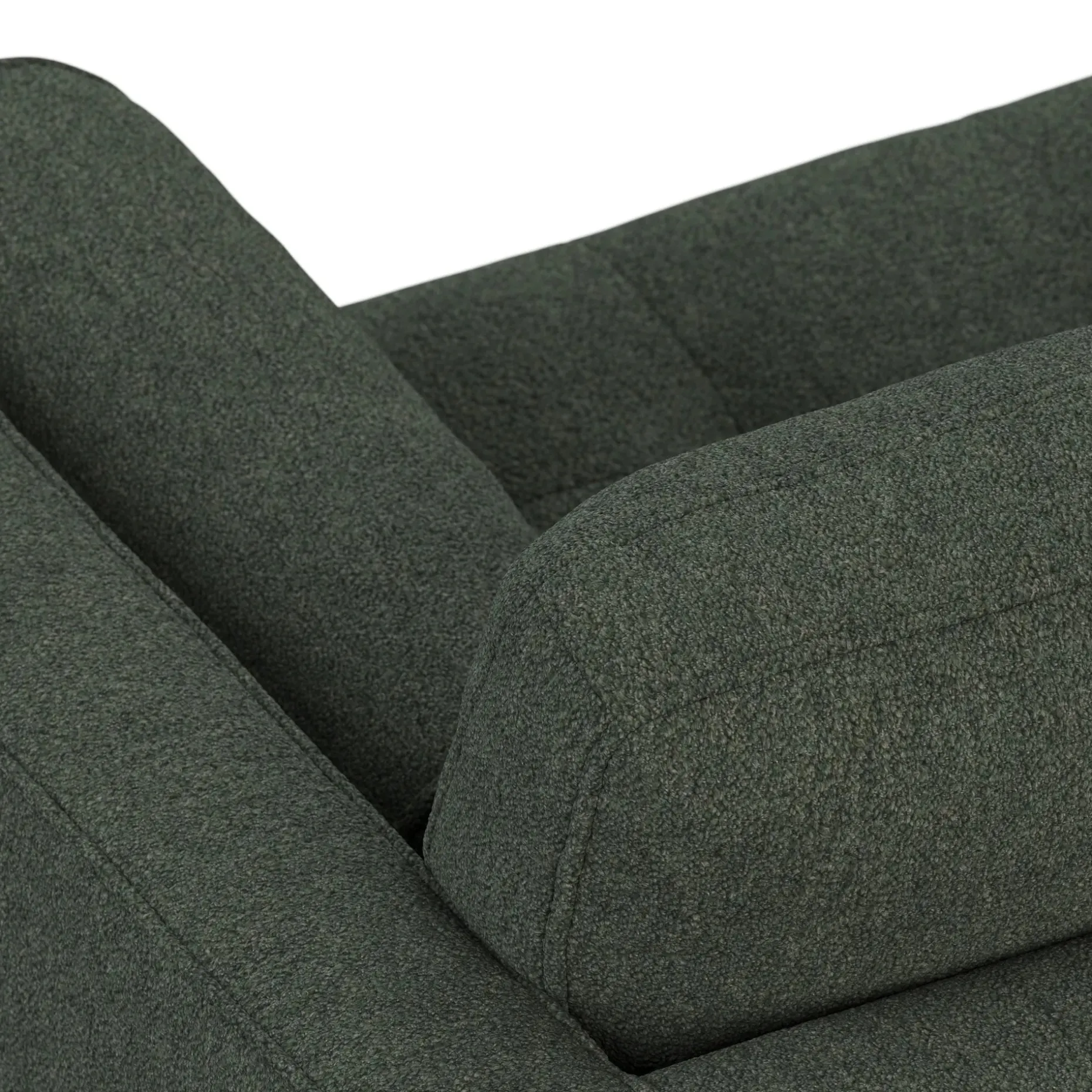 Sven 72" Tufted Loveseat - Green Wool Bouclé