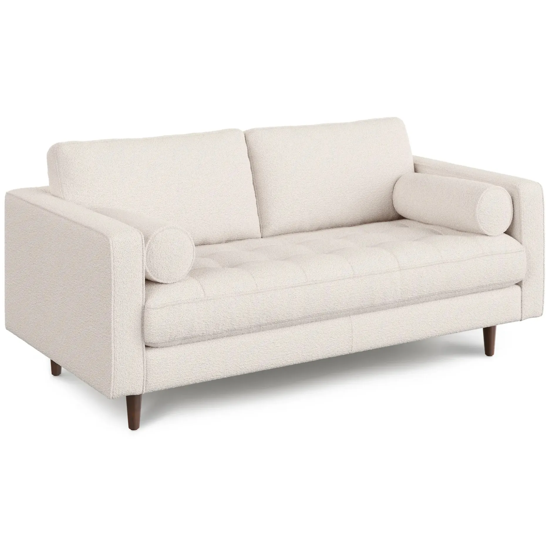 Sven 72" Tufted Loveseat - Ivory Wool Bouclé