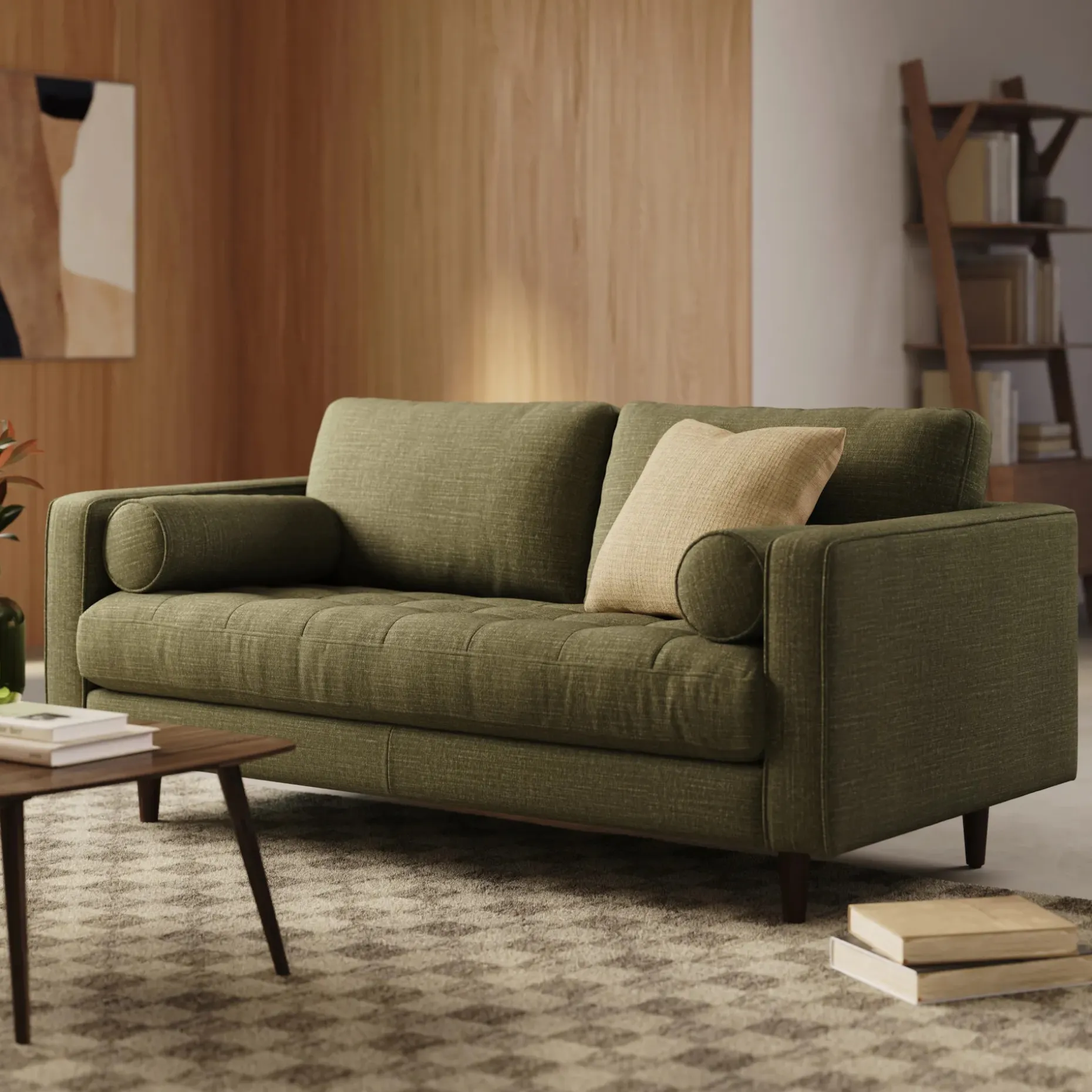 Sven 72" Tufted Loveseat - Napa Moss