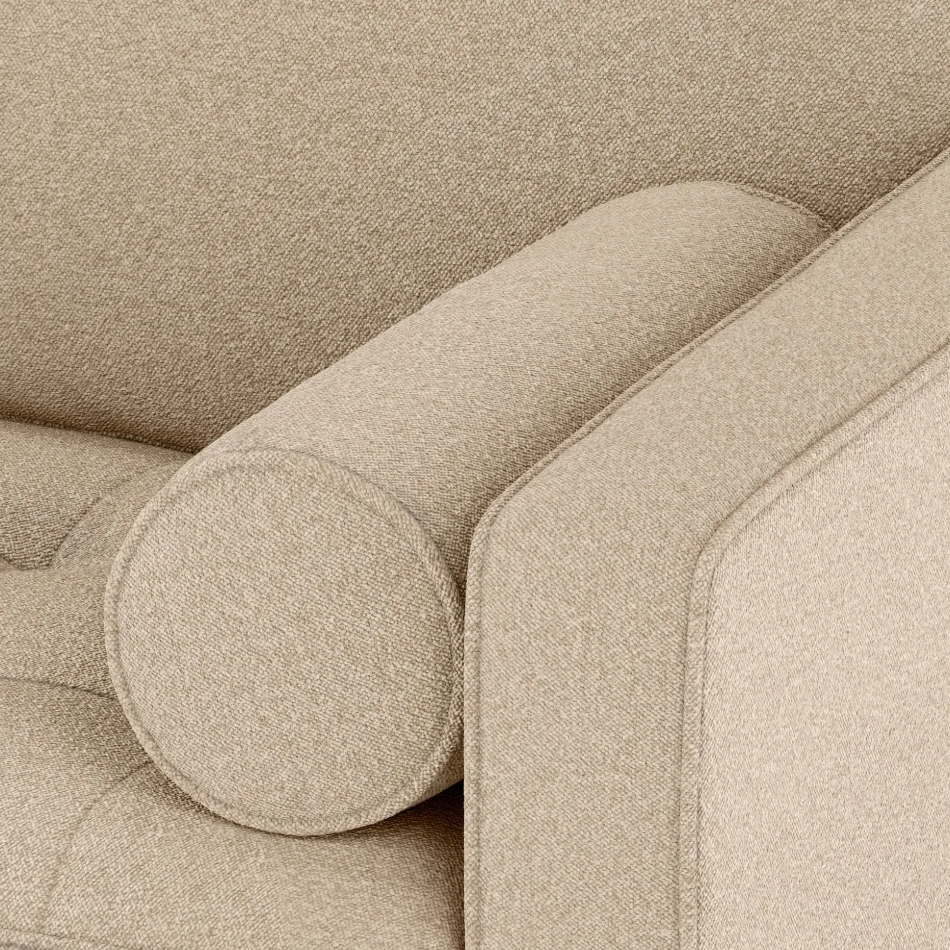 Sven 72" Tufted Loveseat - Ratine Buff