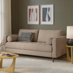 Sven 72" Tufted Loveseat - Sandstone Wool Bouclé