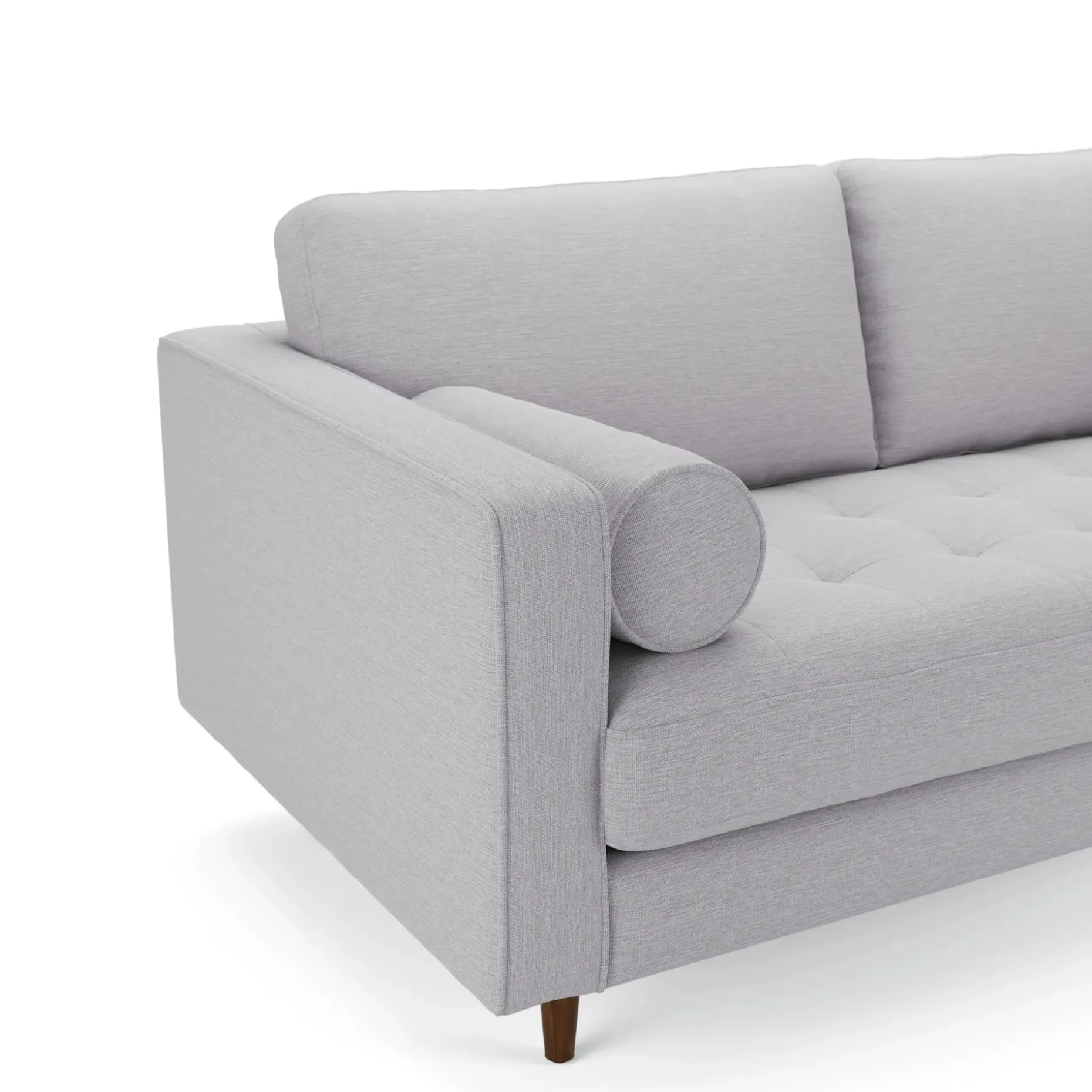 Sven 72" Tufted Loveseat - Silver Ivory