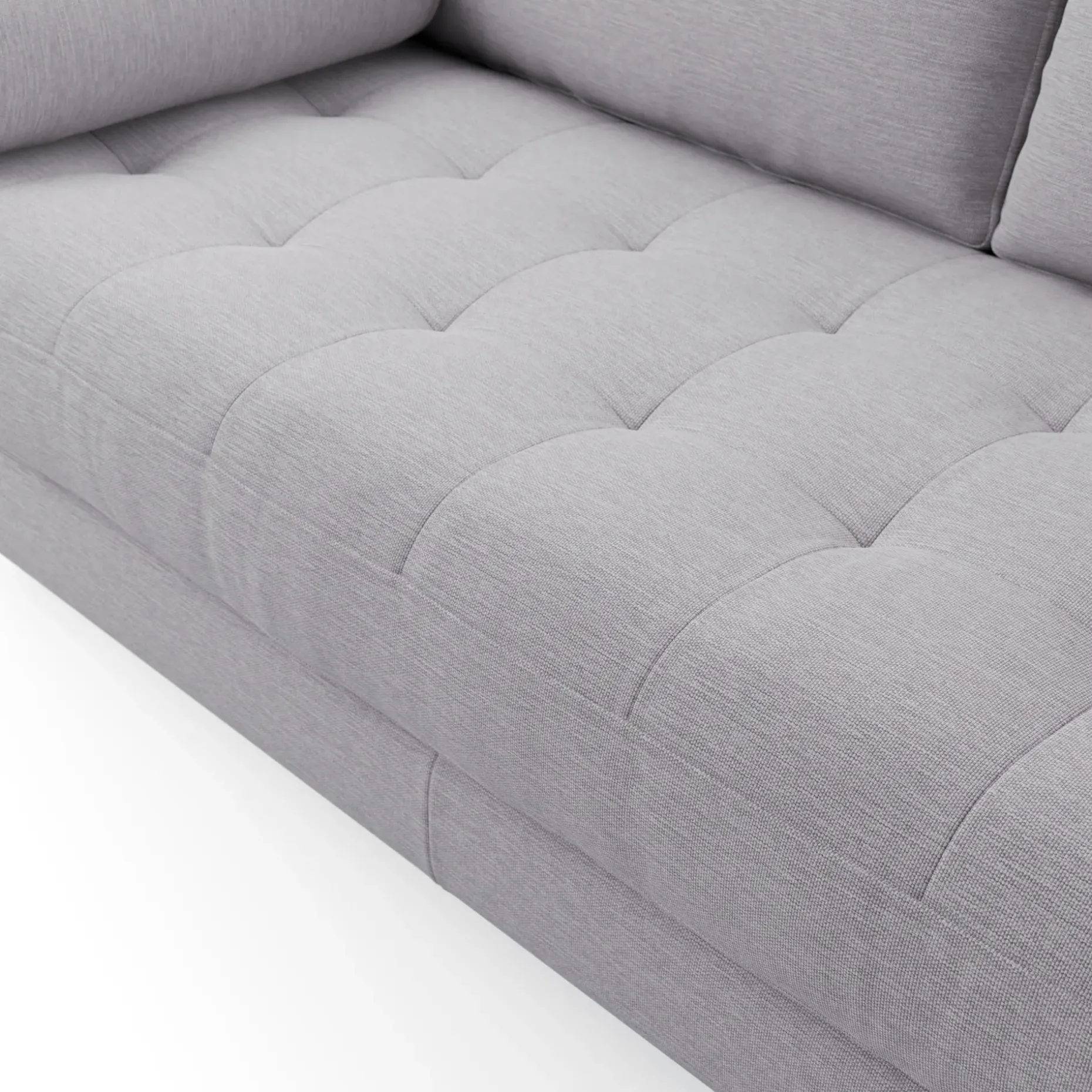 Sven 72" Tufted Loveseat - Silver Ivory