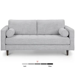 Sven 72" Tufted Loveseat - Stone Gray