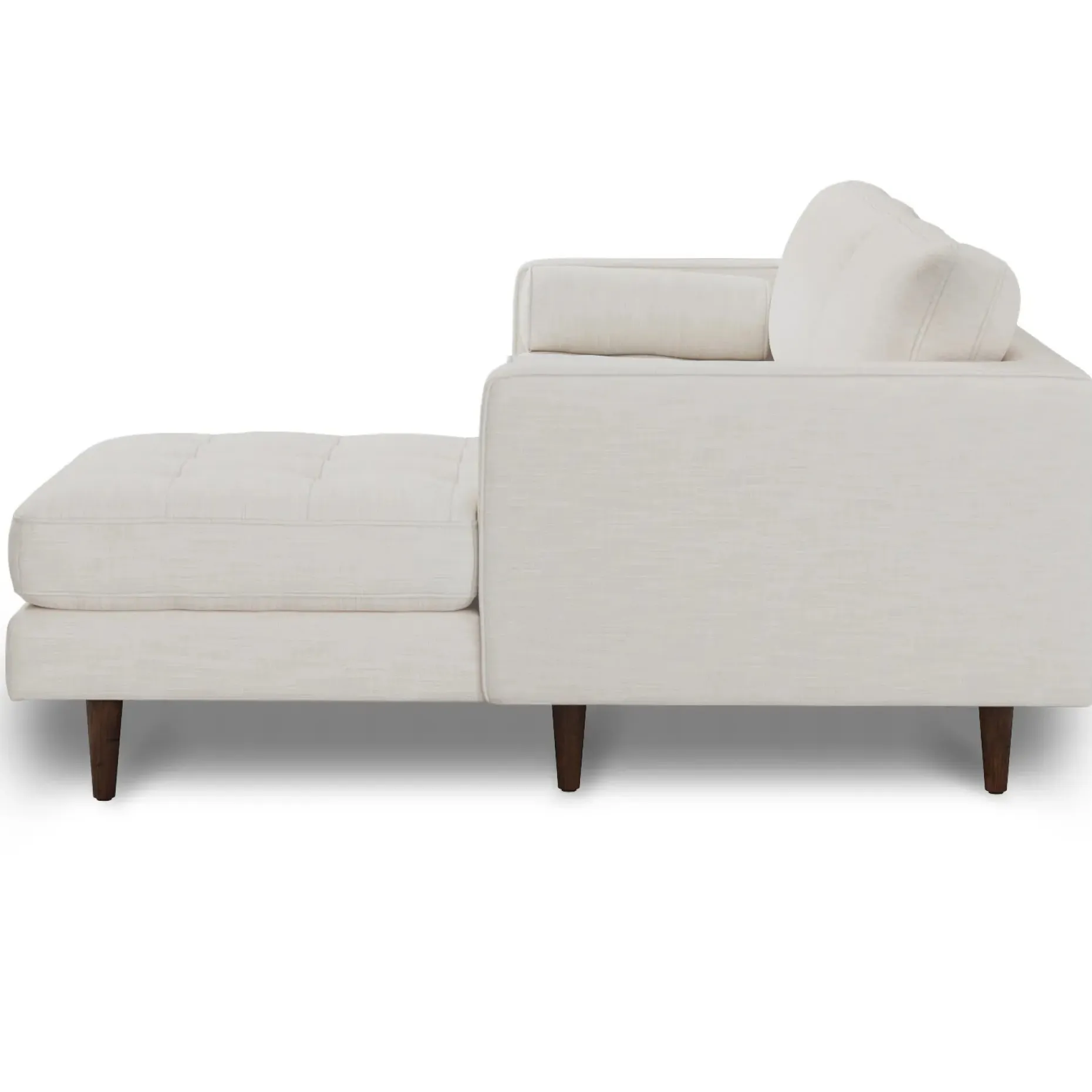Sven 100" Tufted Right Sectional - Biscuit Cream