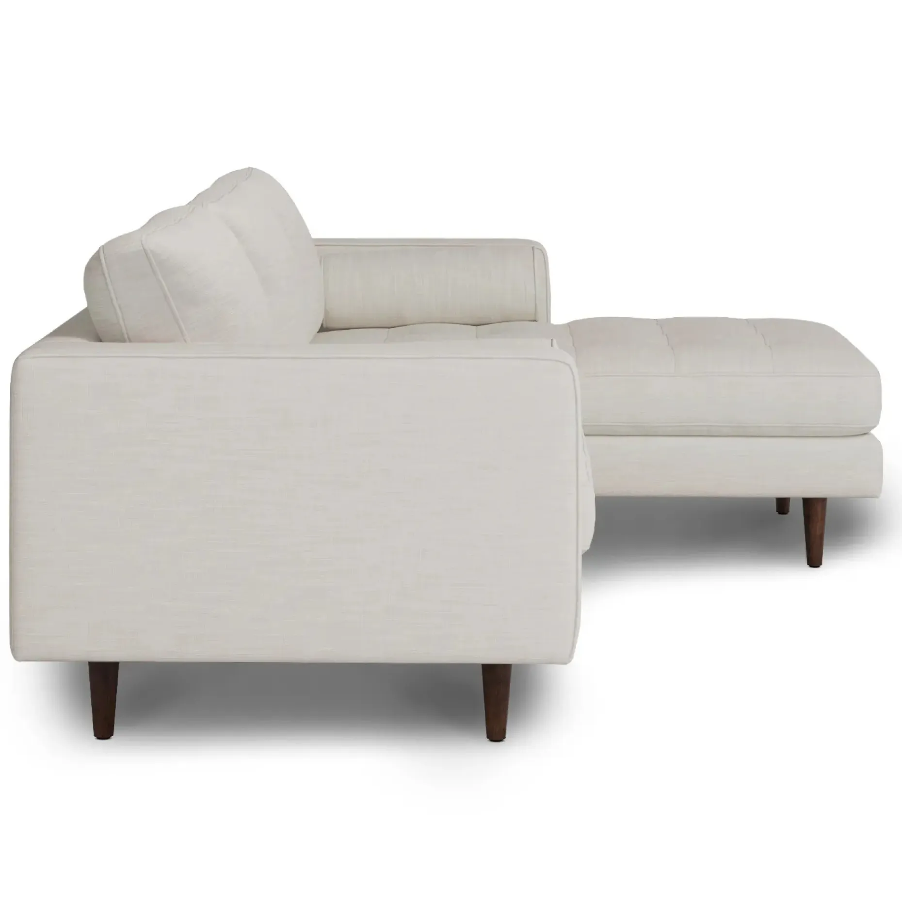 Sven 100" Tufted Right Sectional - Biscuit Cream