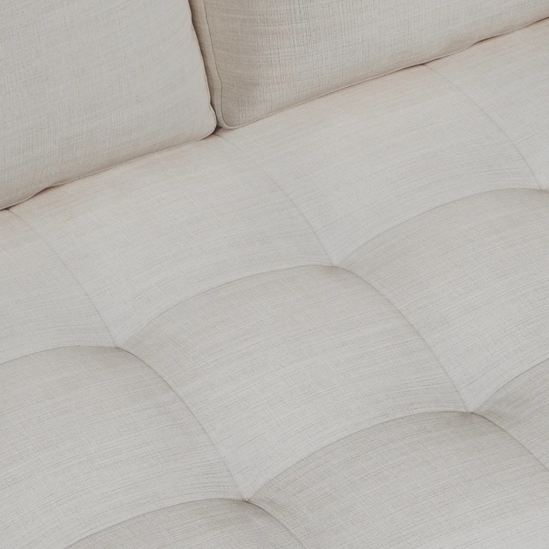 Sven 100" Tufted Right Sectional - Biscuit Cream
