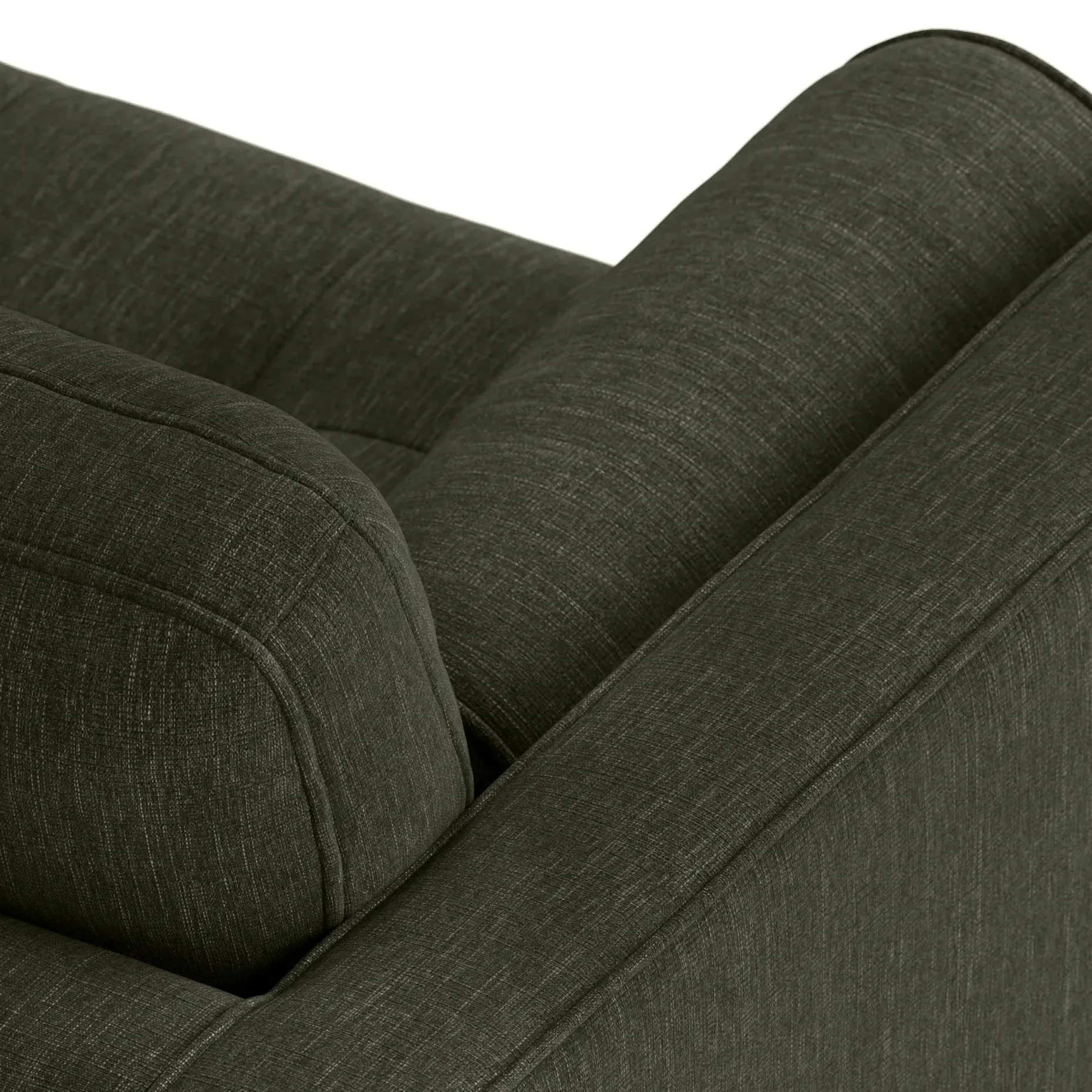 Sven 100" Tufted Right Sectional - Fir Green