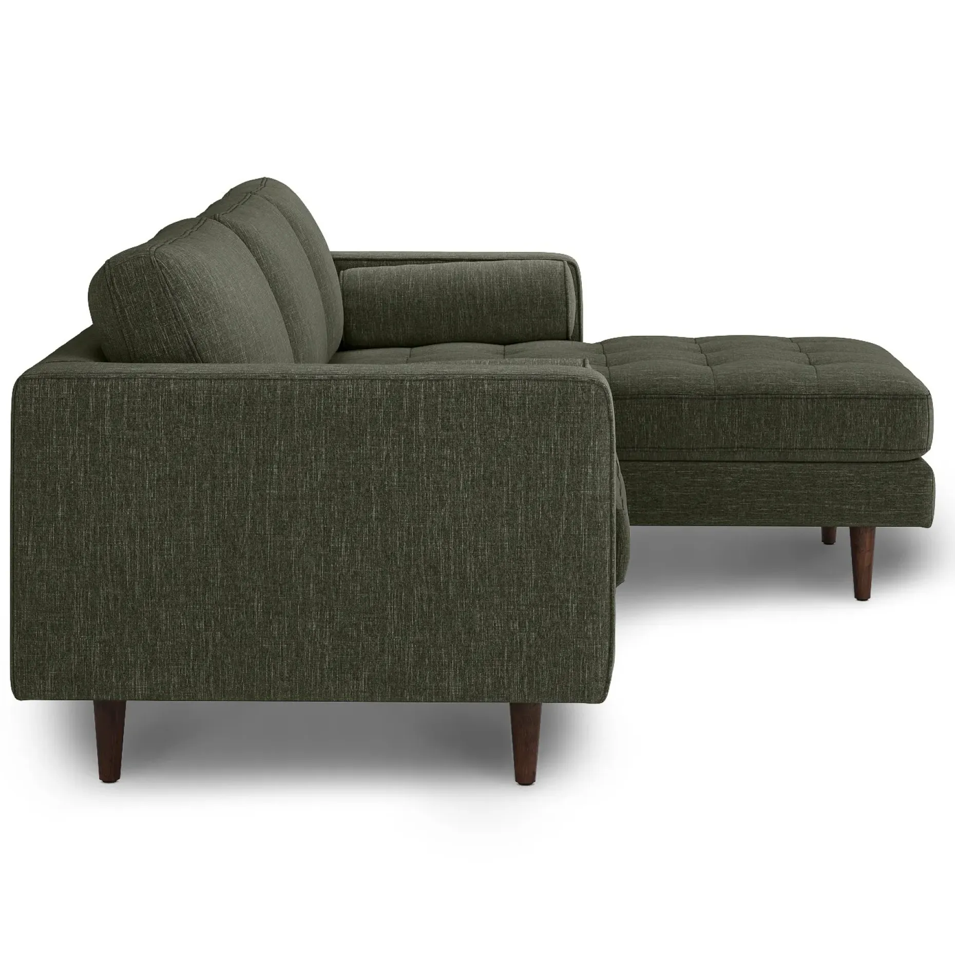Sven 100" Tufted Right Sectional - Fir Green