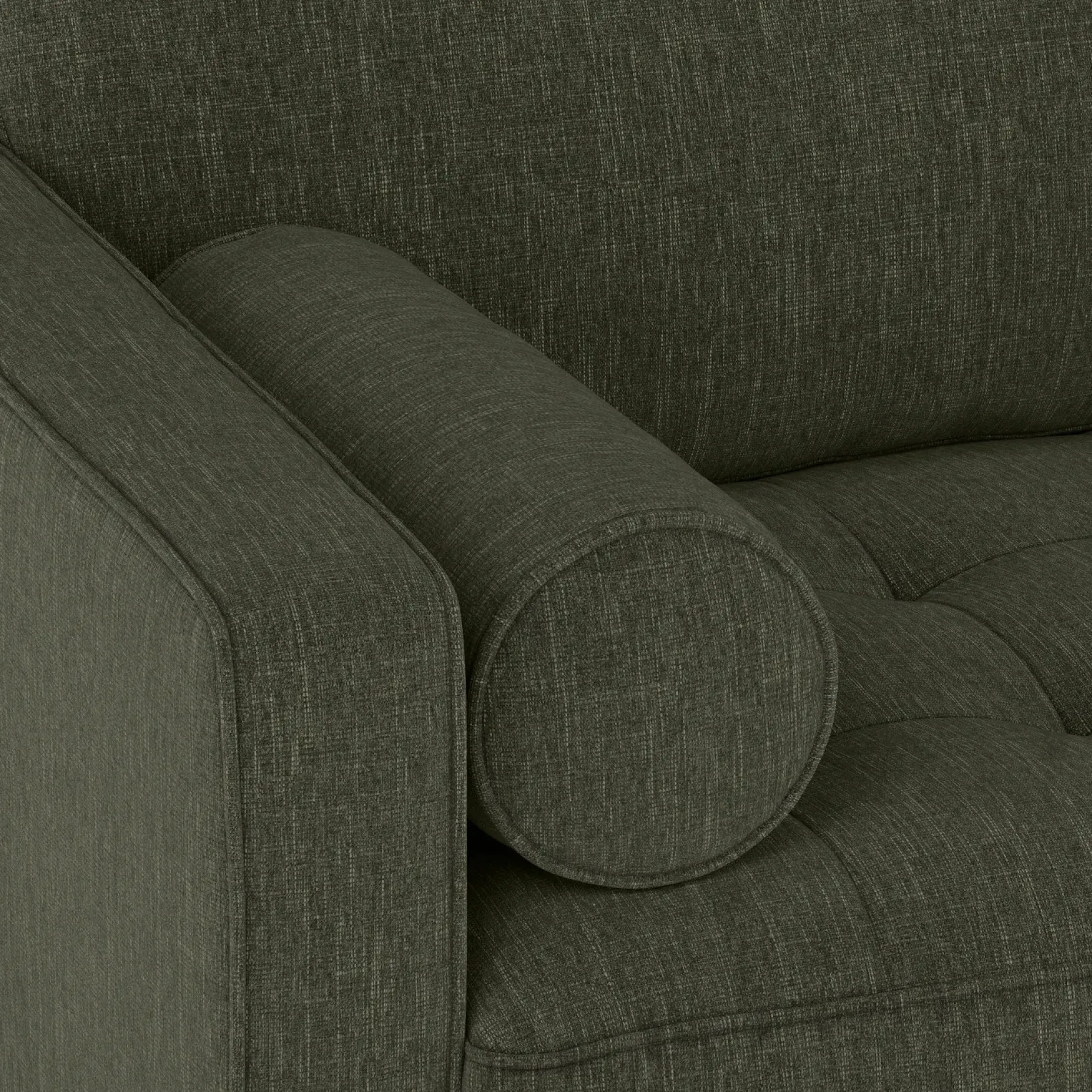 Sven 100" Tufted Right Sectional - Fir Green