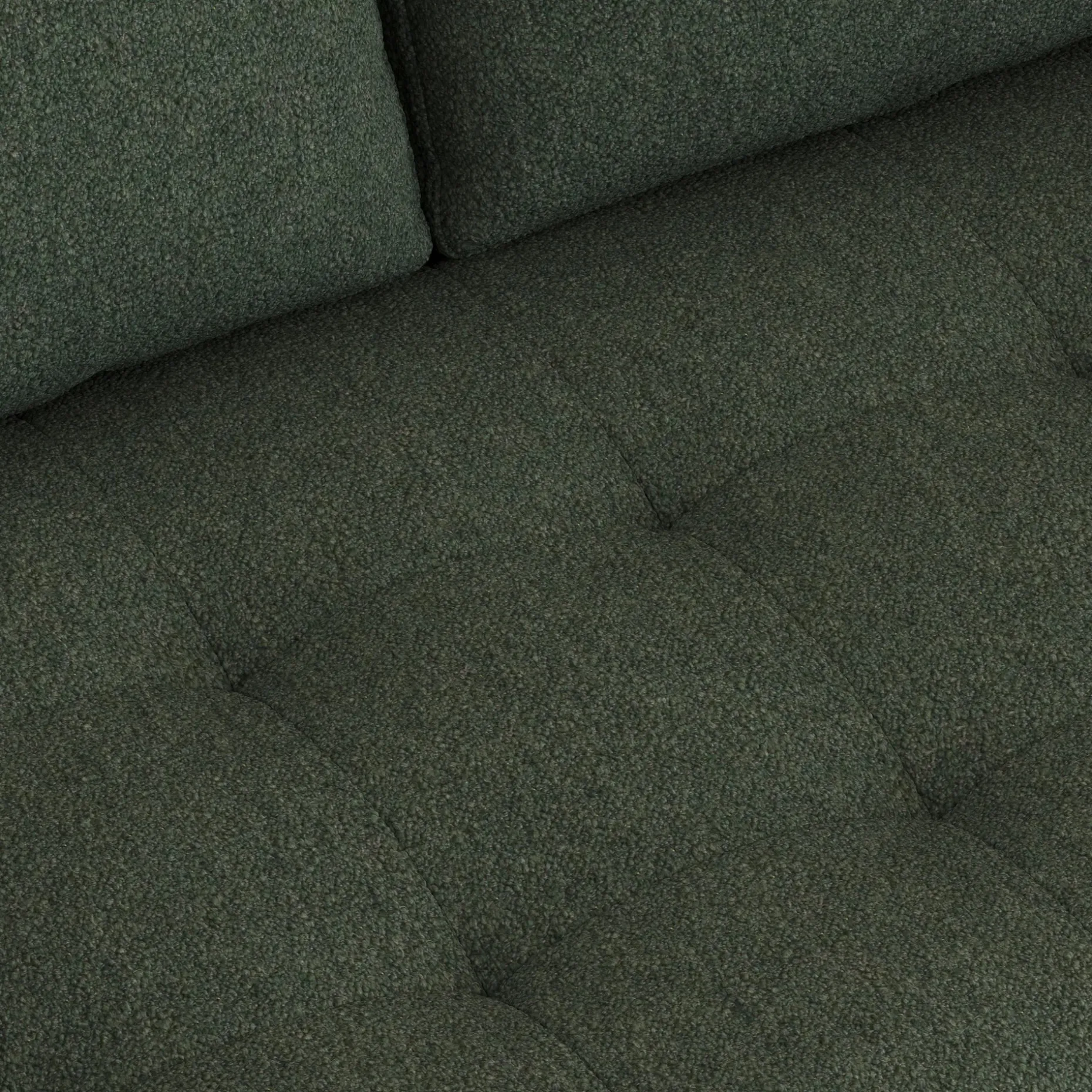 Sven 100" Tufted Right Sectional - Green Wool Bouclé