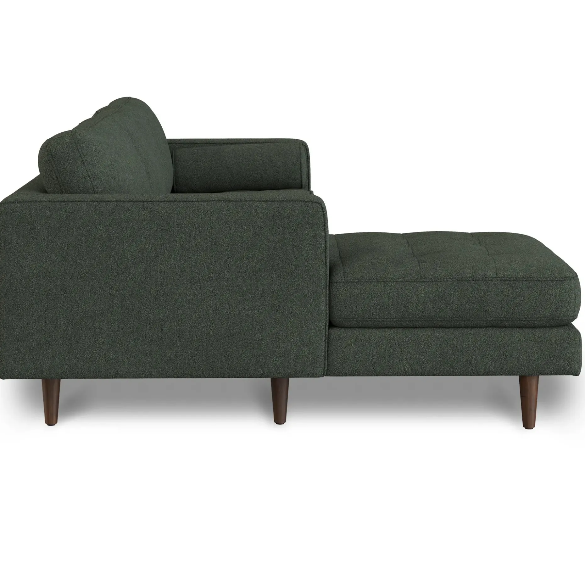 Sven 100" Tufted Right Sectional - Green Wool Bouclé