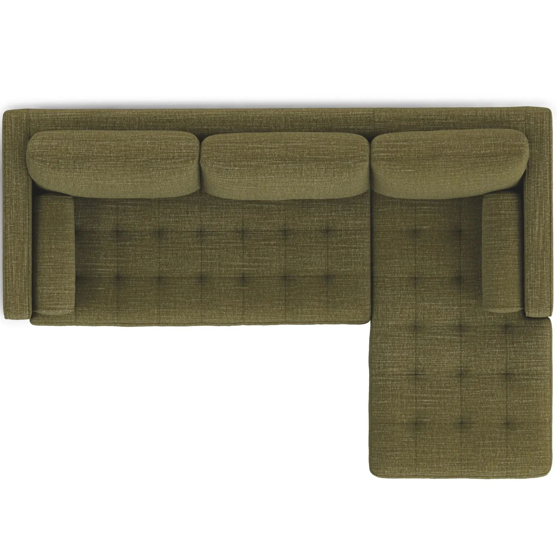 Sven 100" Tufted Right Sectional - Napa Moss