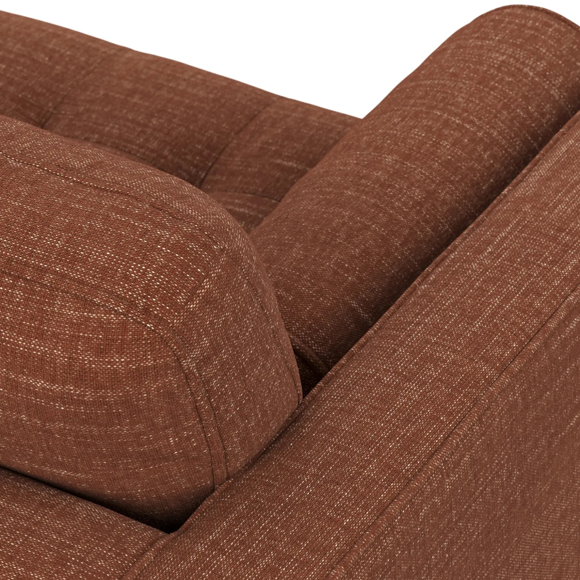 Sven 100" Tufted Right Sectional - Napa Rust