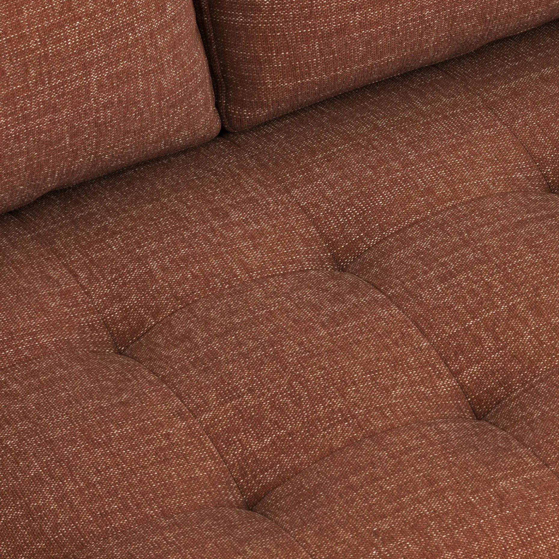 Sven 100" Tufted Right Sectional - Napa Rust