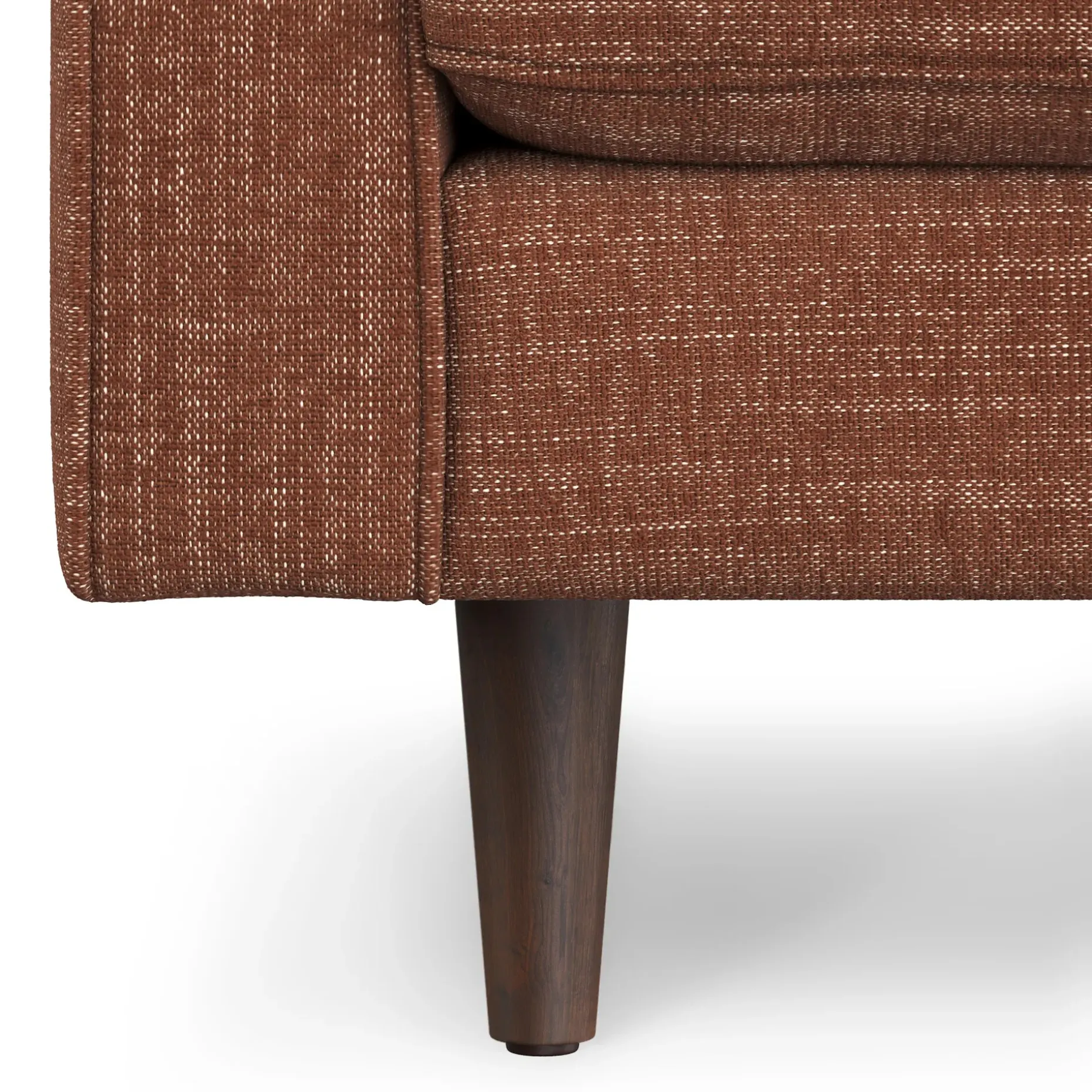 Sven 100" Tufted Right Sectional - Napa Rust