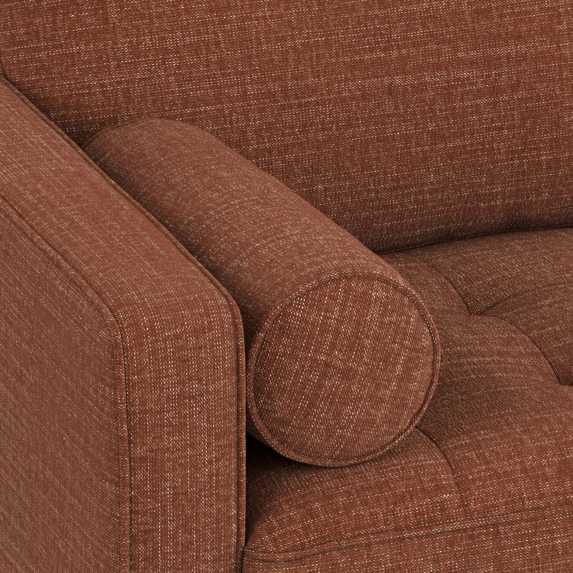 Sven 100" Tufted Right Sectional - Napa Rust