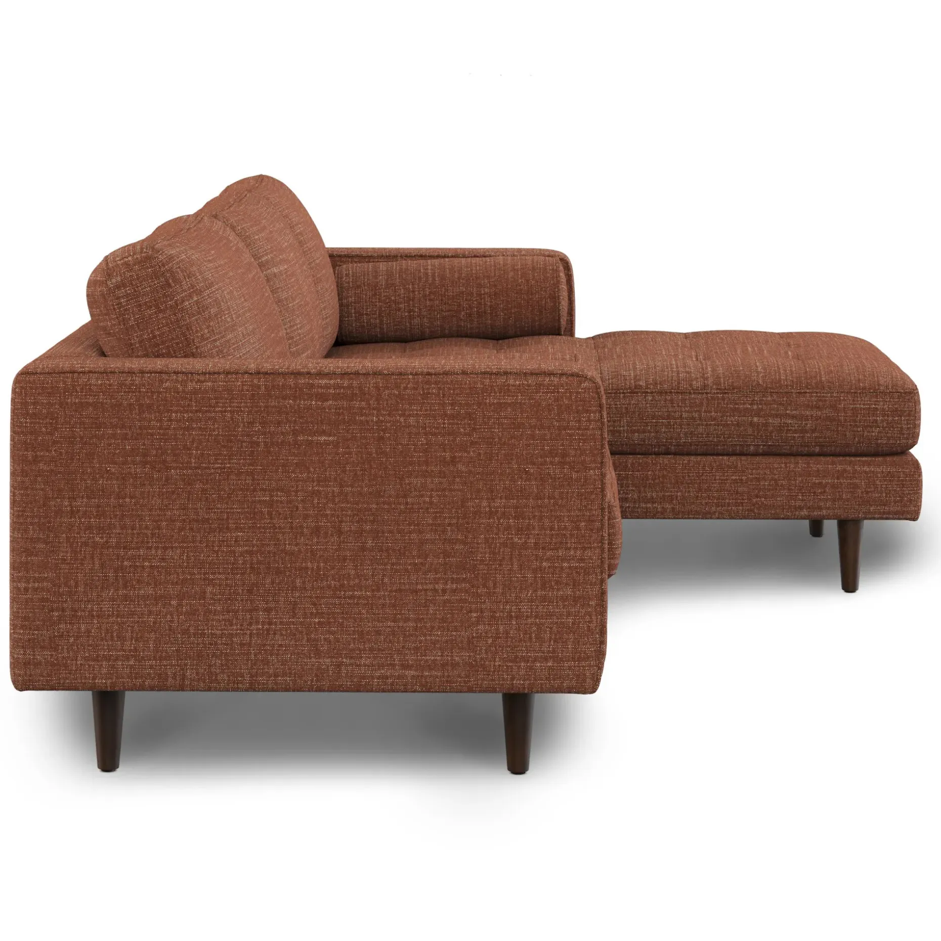 Sven 100" Tufted Right Sectional - Napa Rust