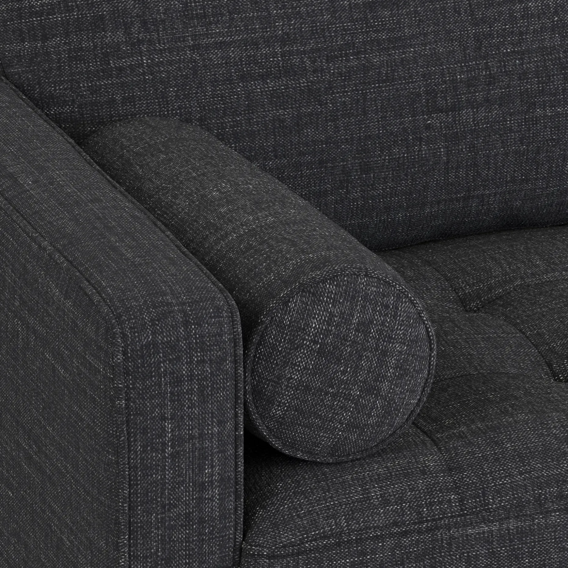 Sven 100" Tufted Right Sectional - Napa Charcoal