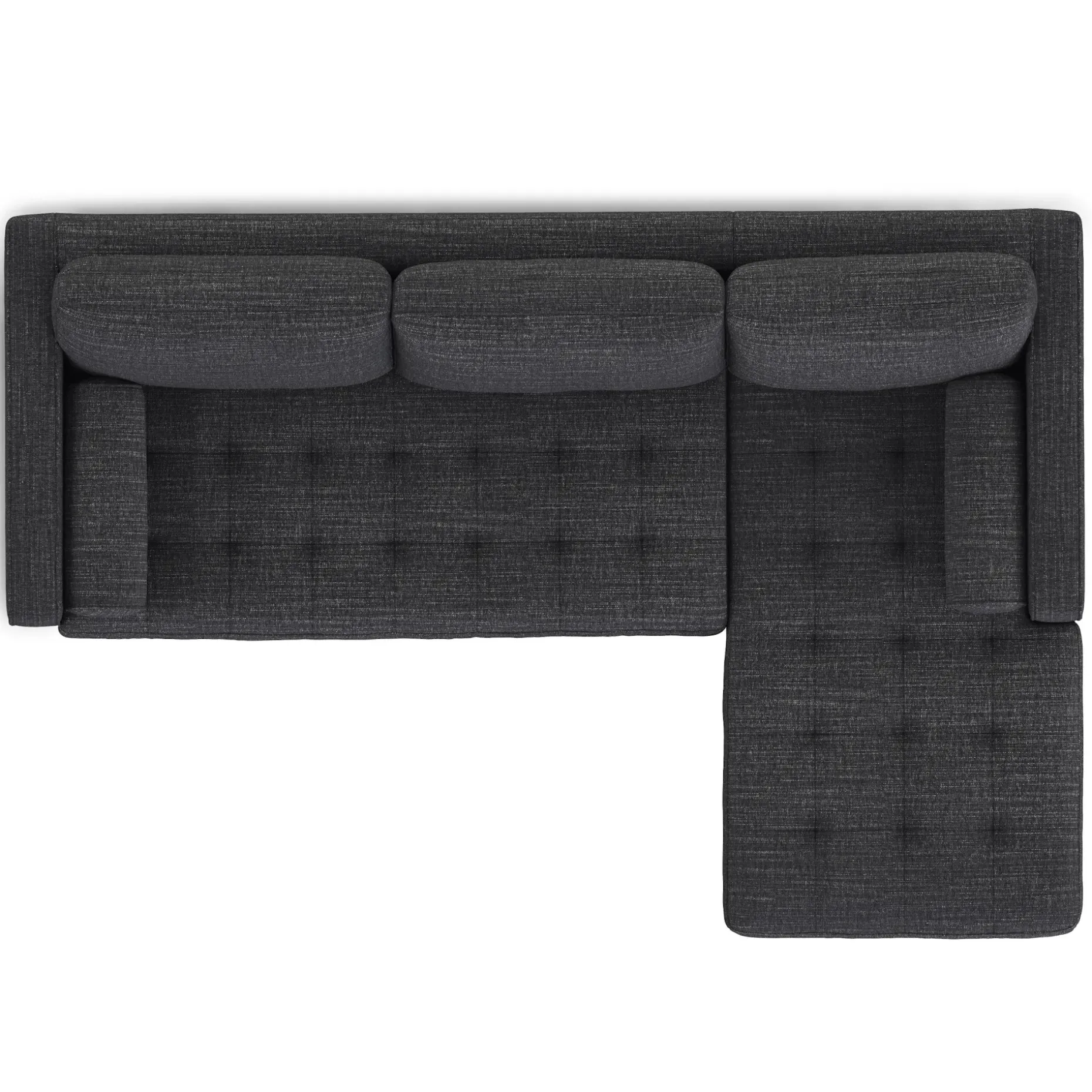 Sven 100" Tufted Right Sectional - Napa Charcoal