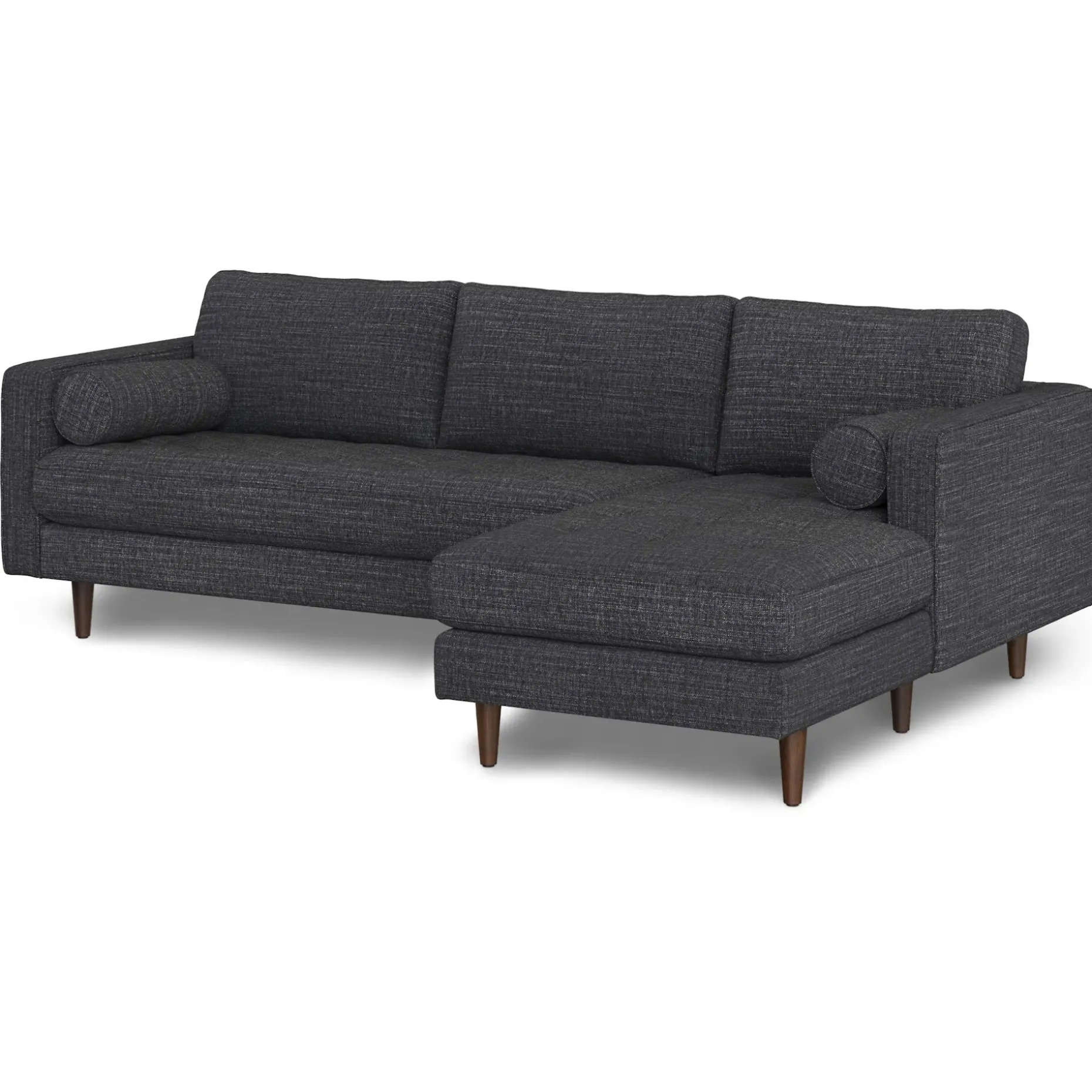 Sven 100" Tufted Right Sectional - Napa Charcoal