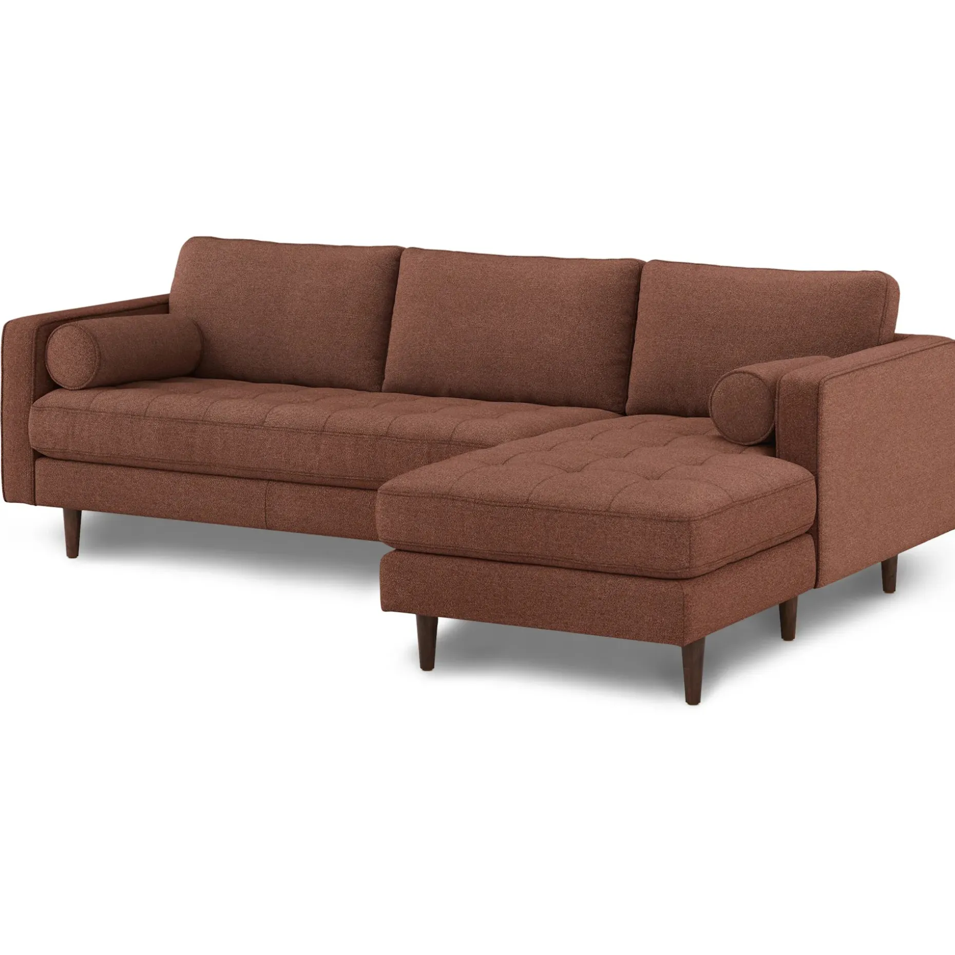 Sven 100" Tufted Right Sectional - Ratine Oxide