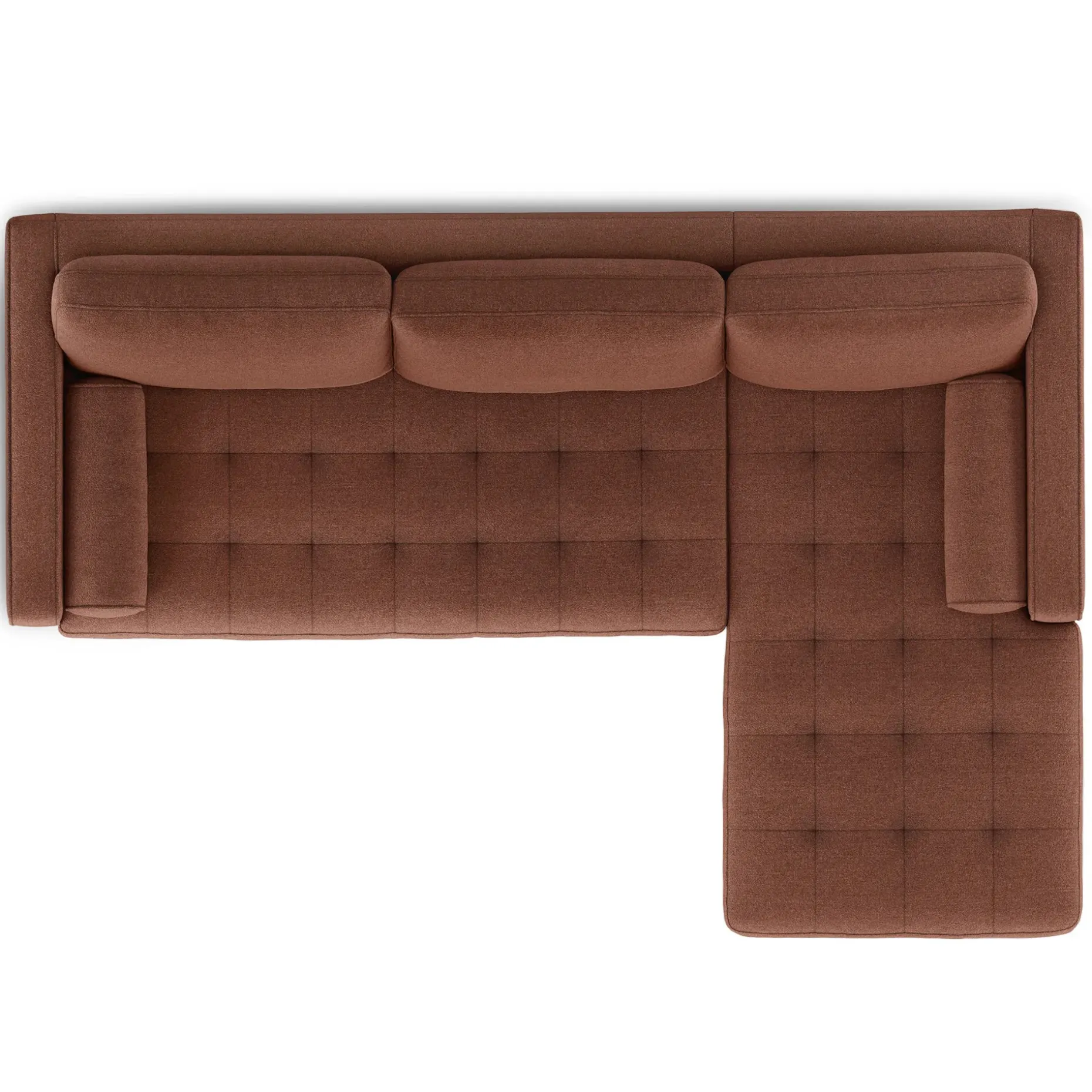 Sven 100" Tufted Right Sectional - Ratine Oxide