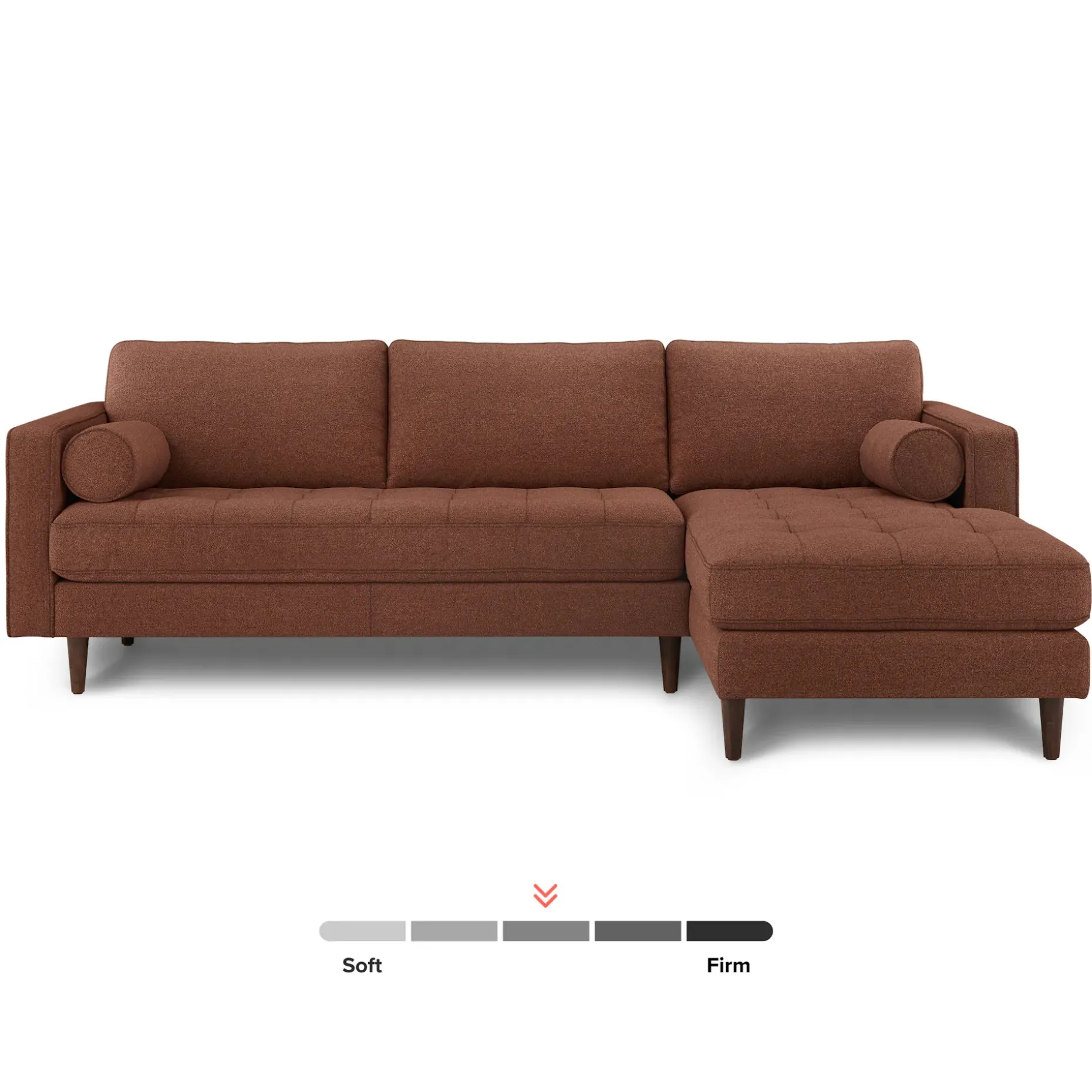 Sven 100" Tufted Right Sectional - Ratine Oxide