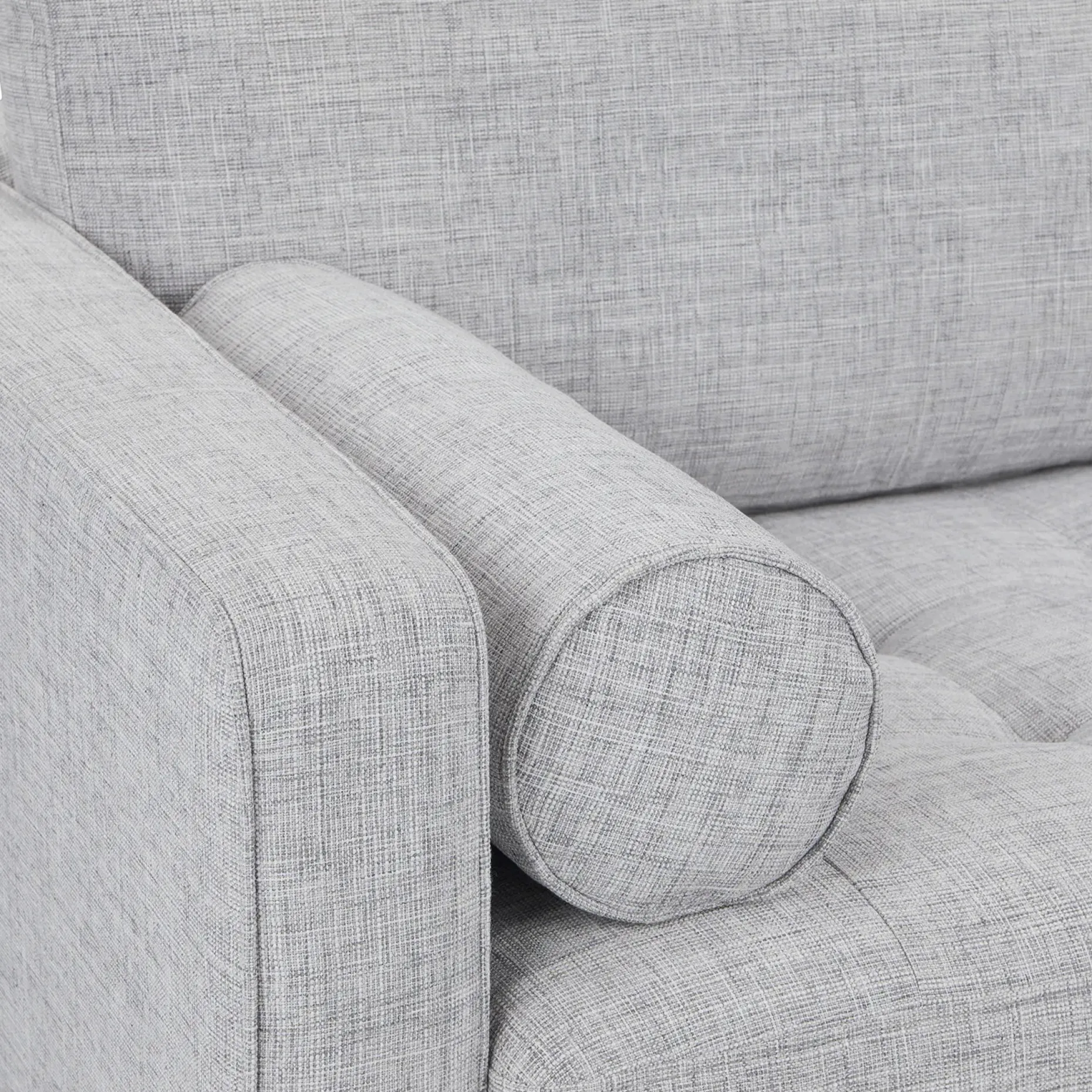 Sven 100" Tufted Right Sectional - Stone Gray
