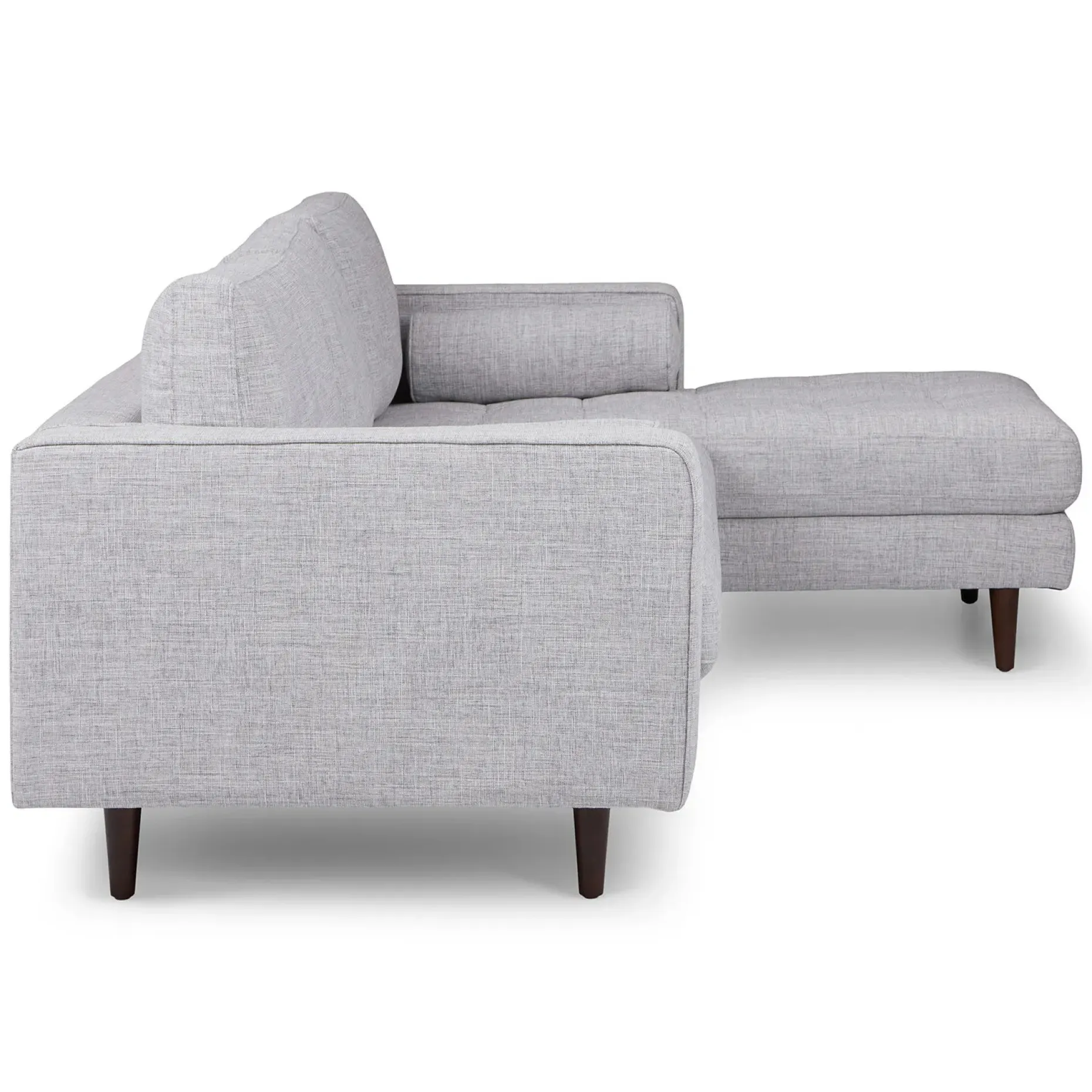 Sven 100" Tufted Right Sectional - Stone Gray